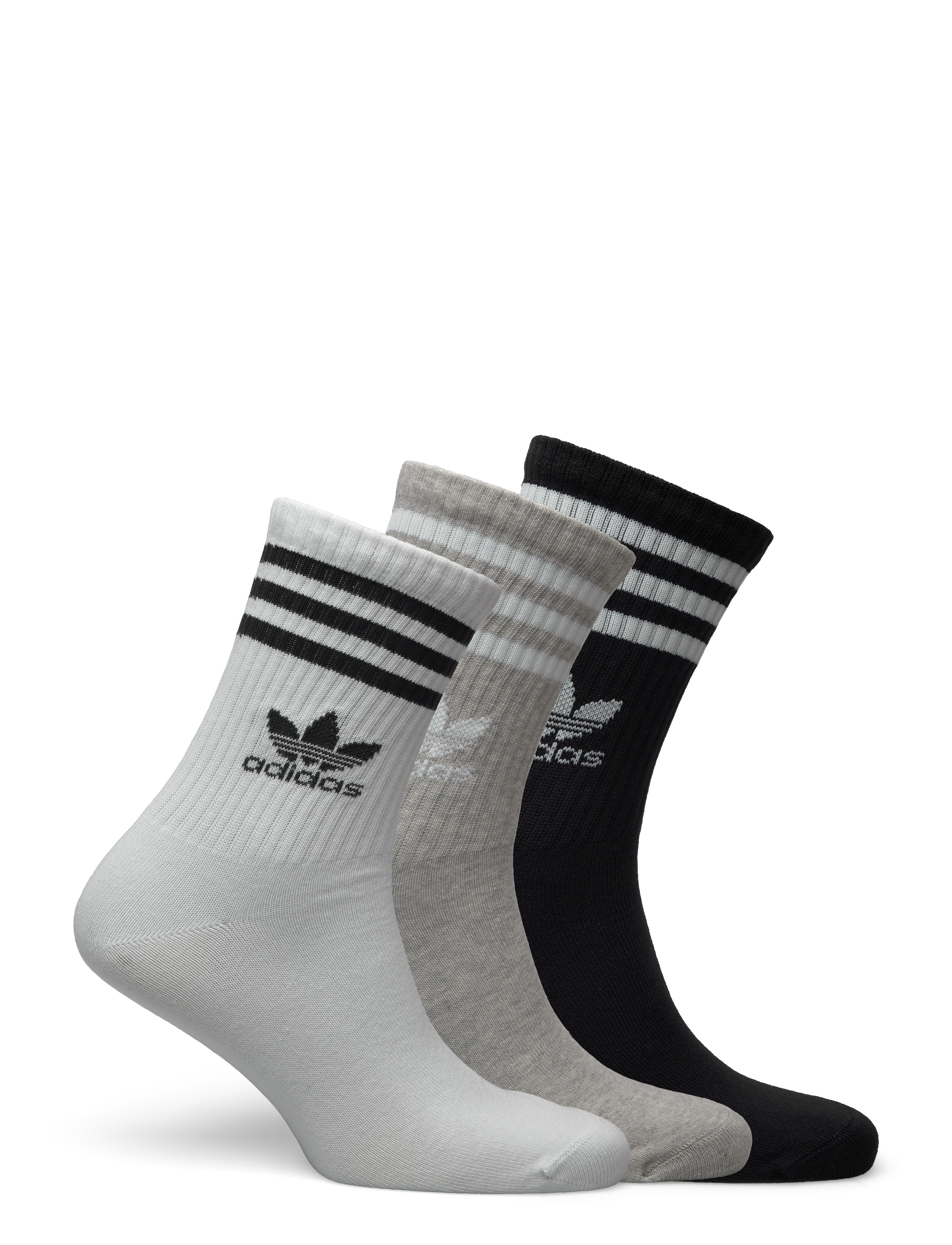adidas Originals - CREW SOCK  3STR - strümpfe - white/mgreyh/black - 1