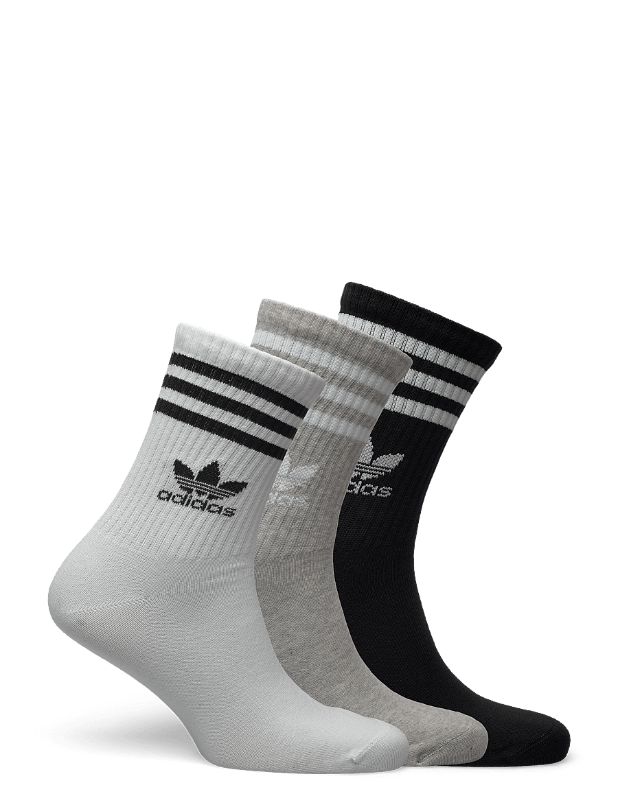 adidas Originals - CREW SOCK 3STR - strümpfe - white/mgreyh/black - 1
