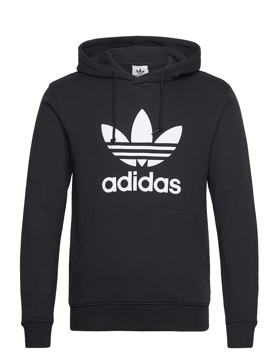 adidas Originals - TREFOIL HOODY - black/white - 1