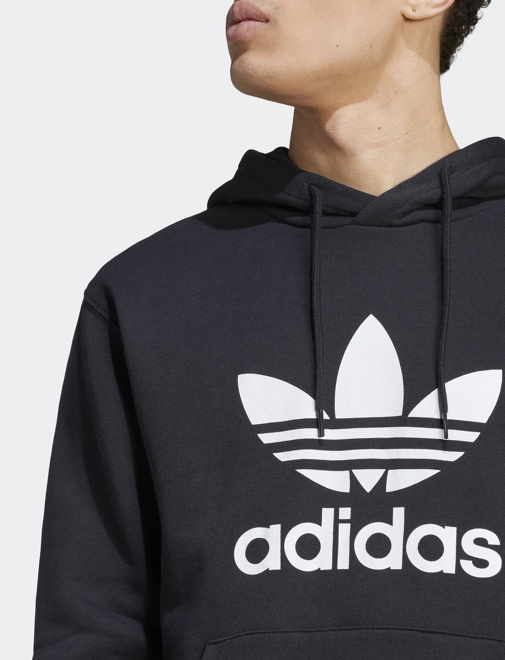 adidas Originals - TREFOIL HOODY - oberteile - black/white - 3