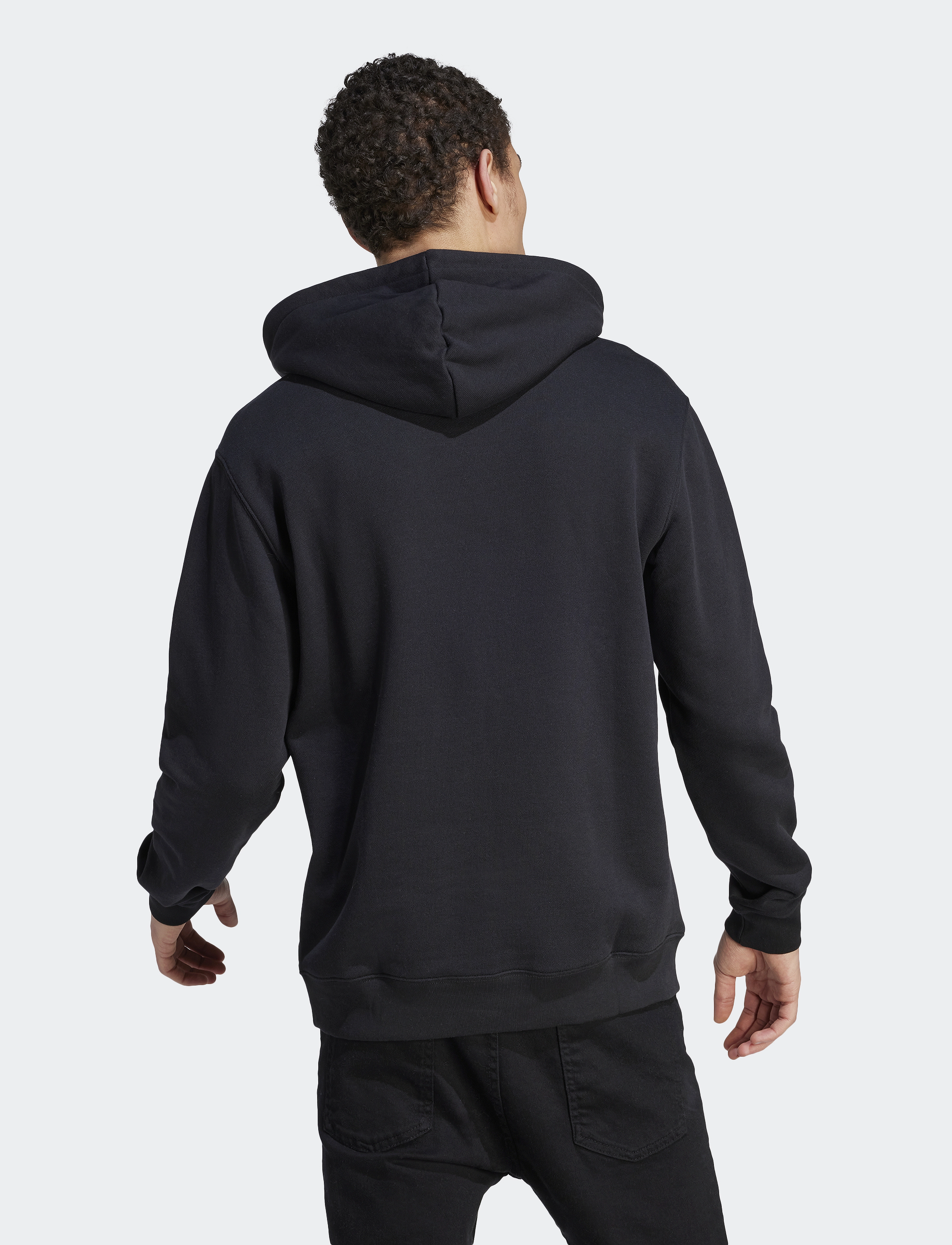 adidas Originals - TREFOIL HOODY - black/white - 5