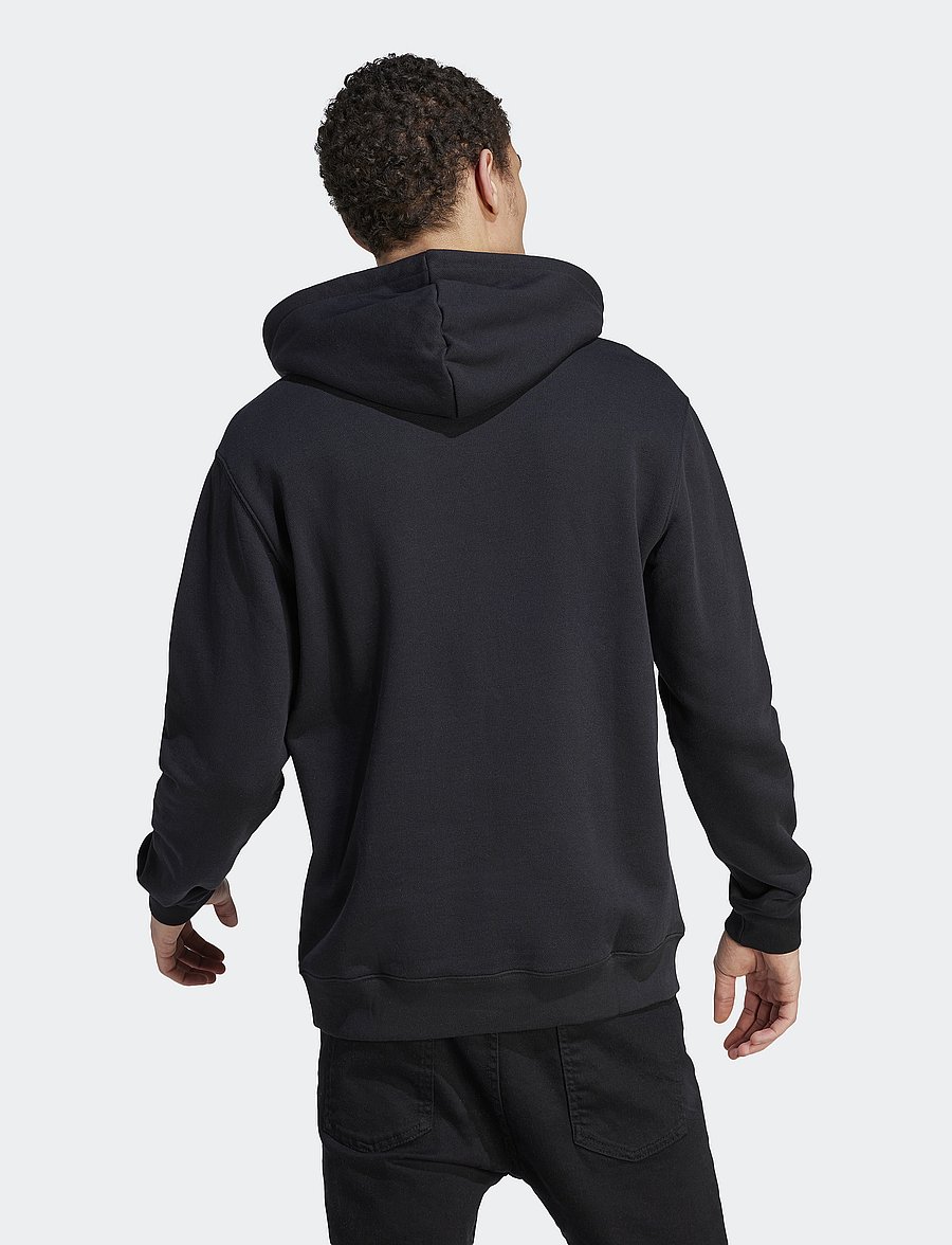 adidas Originals - TREFOIL HOODY - black/white - 5