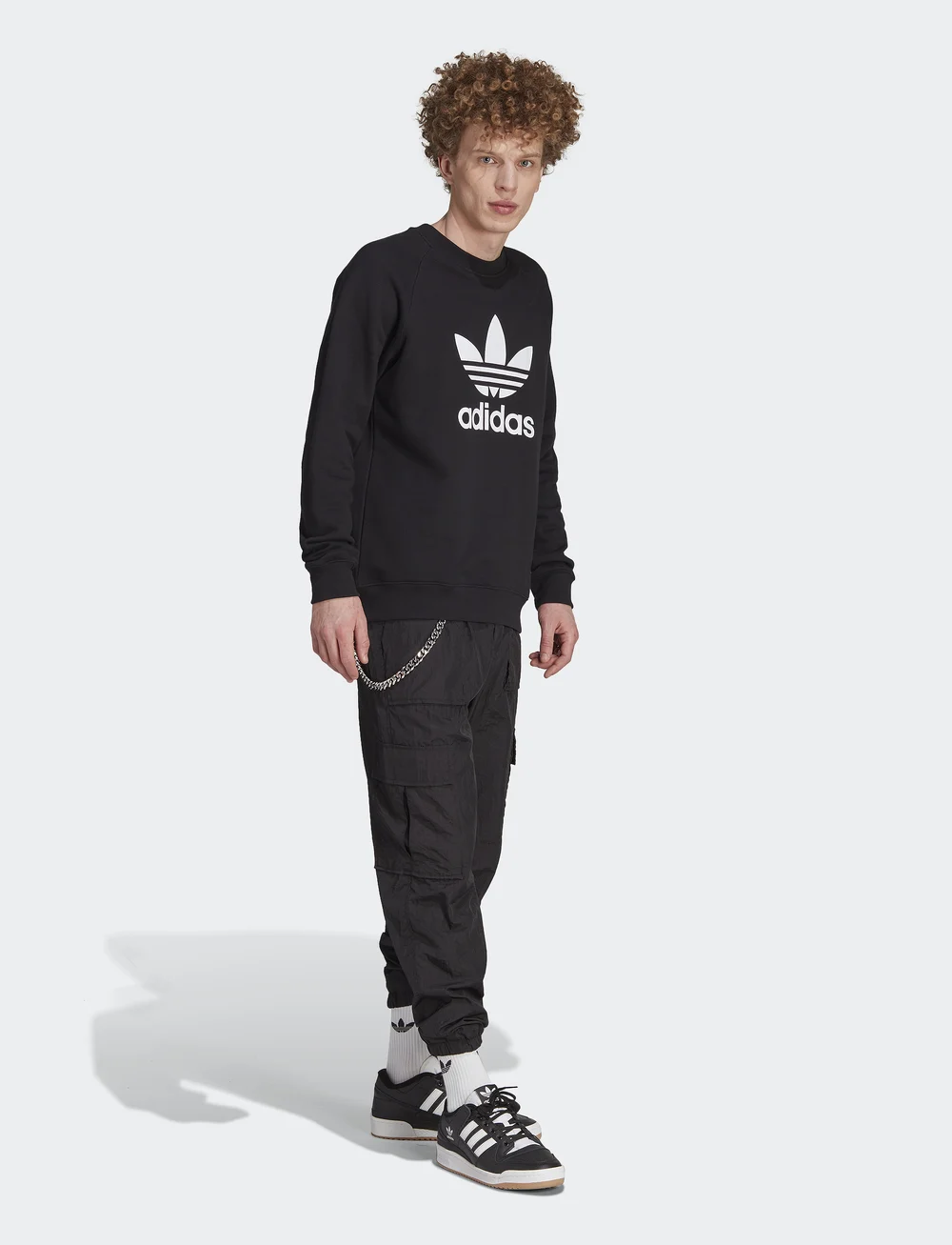 Adidas repeat iridescent trefoil crew sweatshir hotsell