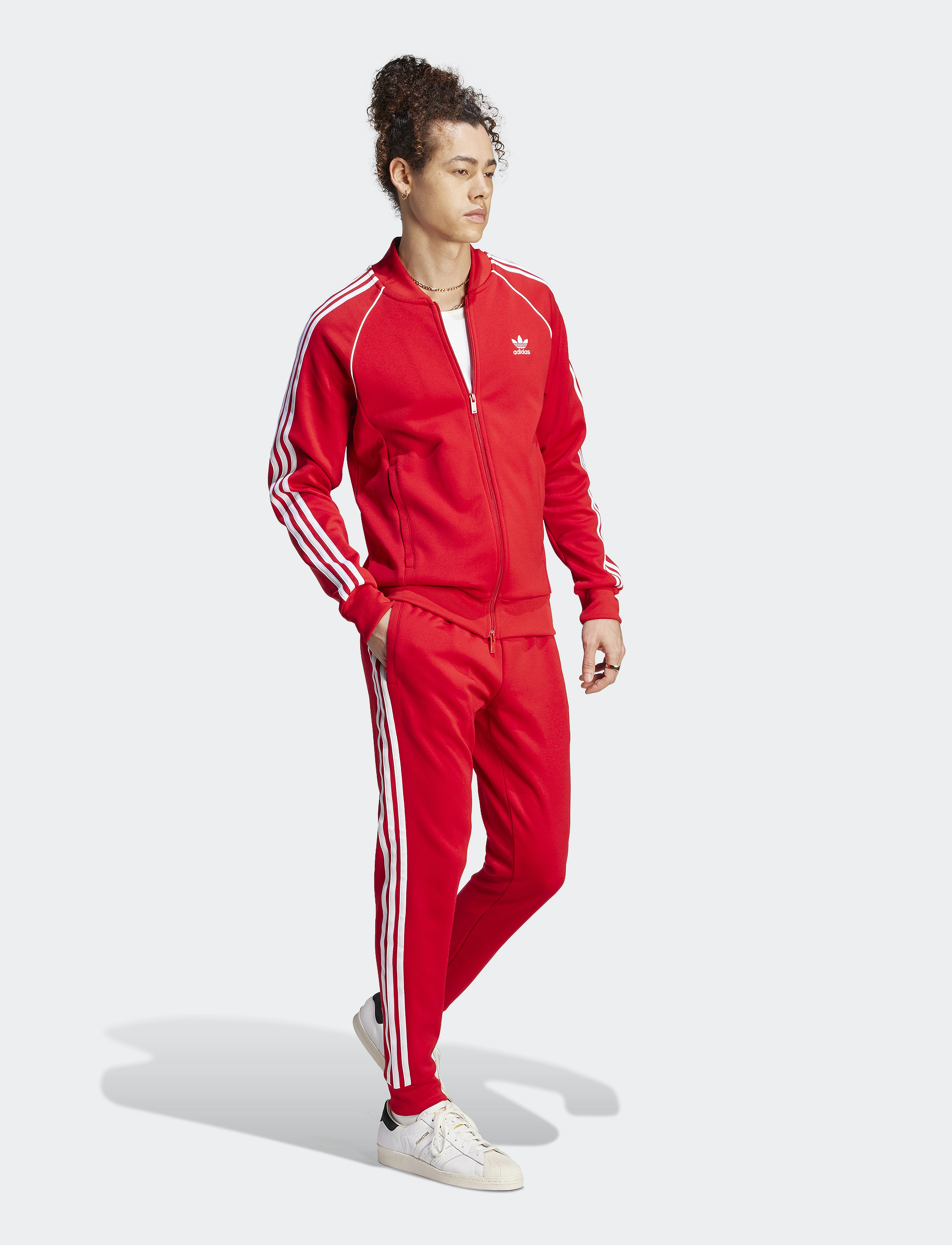 adidas Originals SST TP - Streetwear - BETSCA/WHITE / red