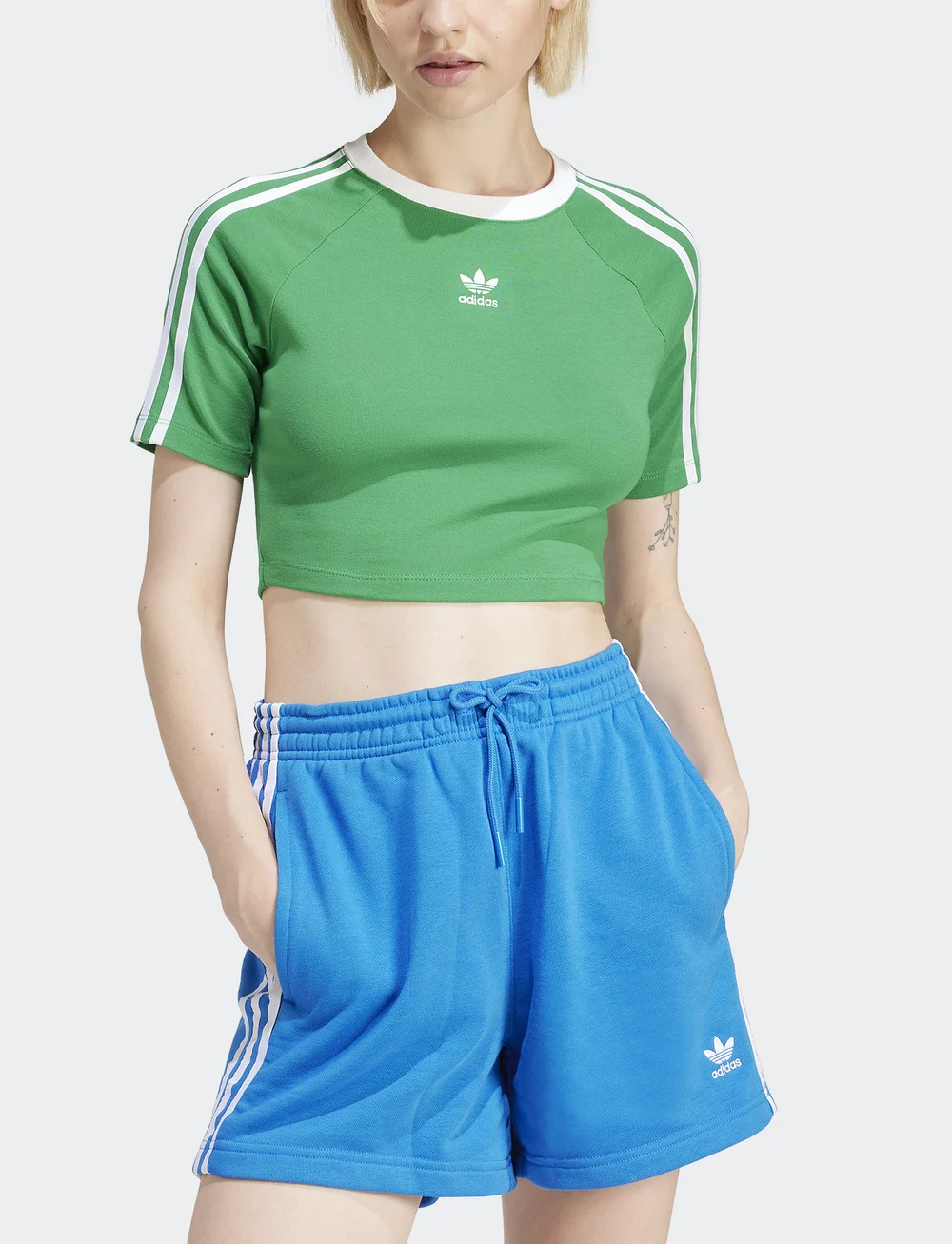 adidas Originals 3 S Baby Tee Crop Tops Boozt