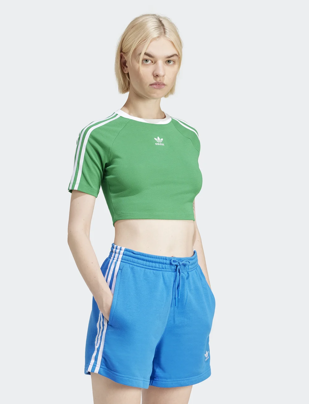 adidas Originals 3 S Baby Tee Crop Tops Boozt