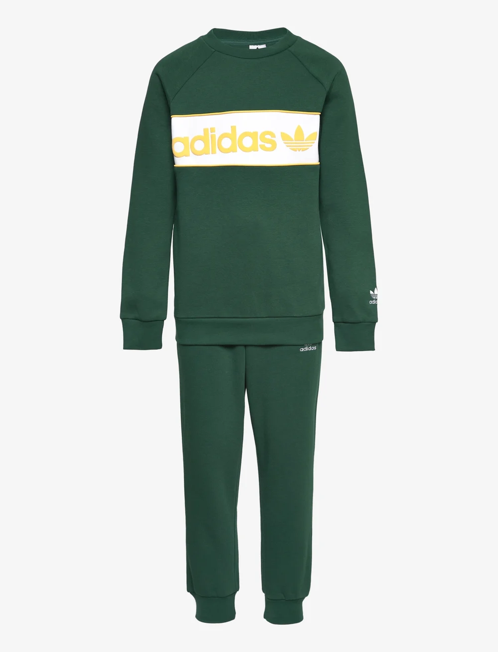 Green adidas tracksuit set hot sale
