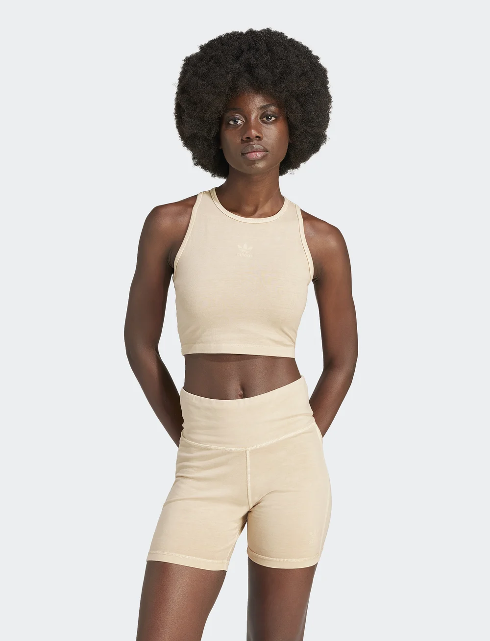 adidas Originals - ESS+ CROP TANK - linnen - magbei - 0