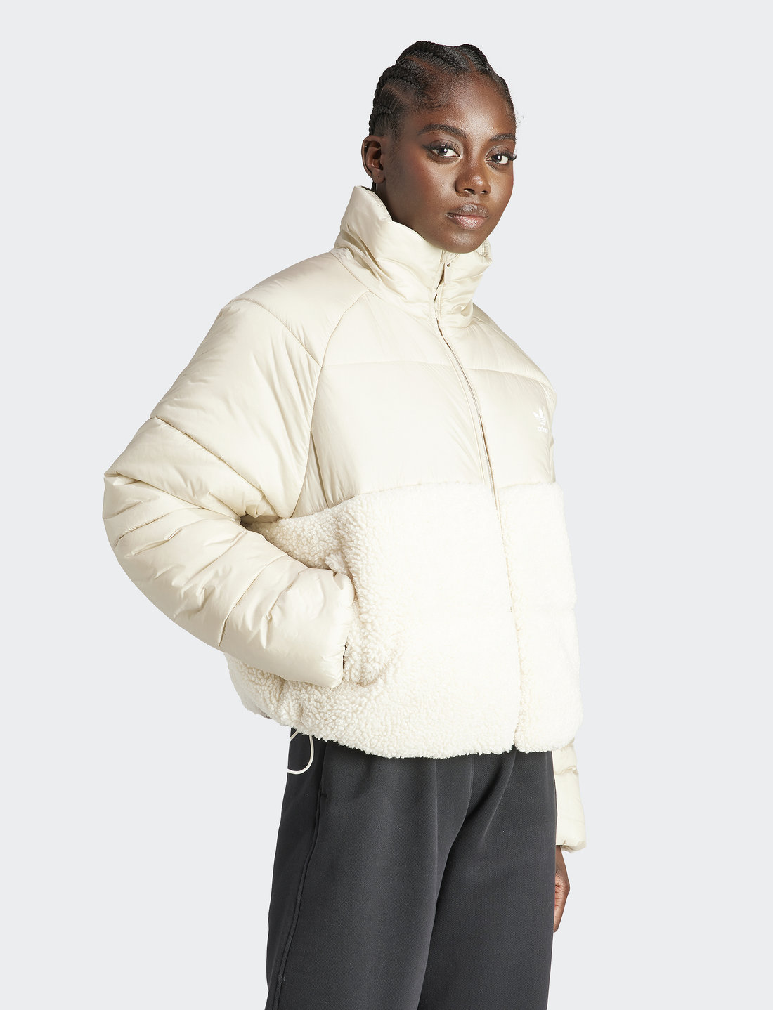 Adidas teddy jacket sales