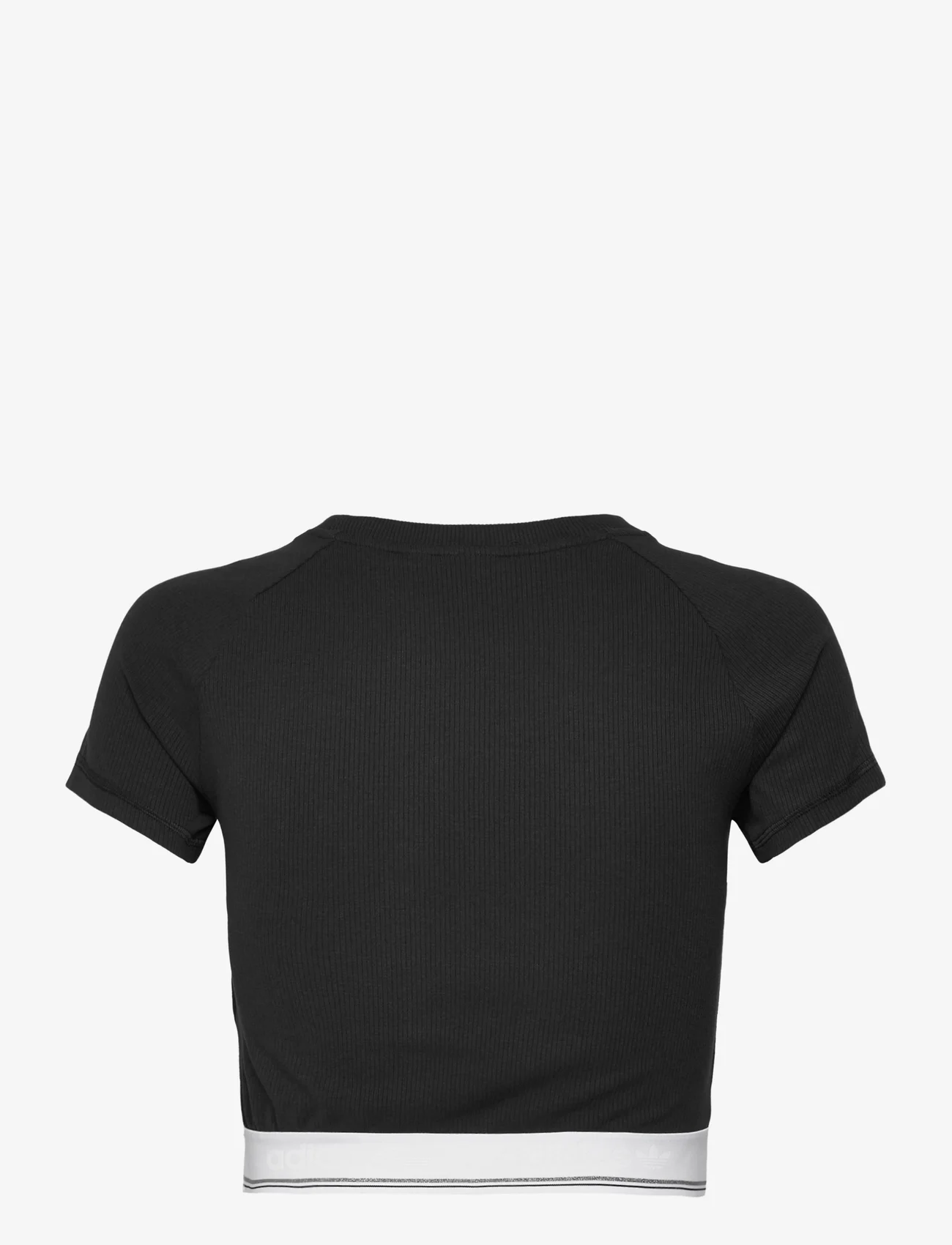 adidas Originals - CS RIB SS TEE - t-shirts - black - 1