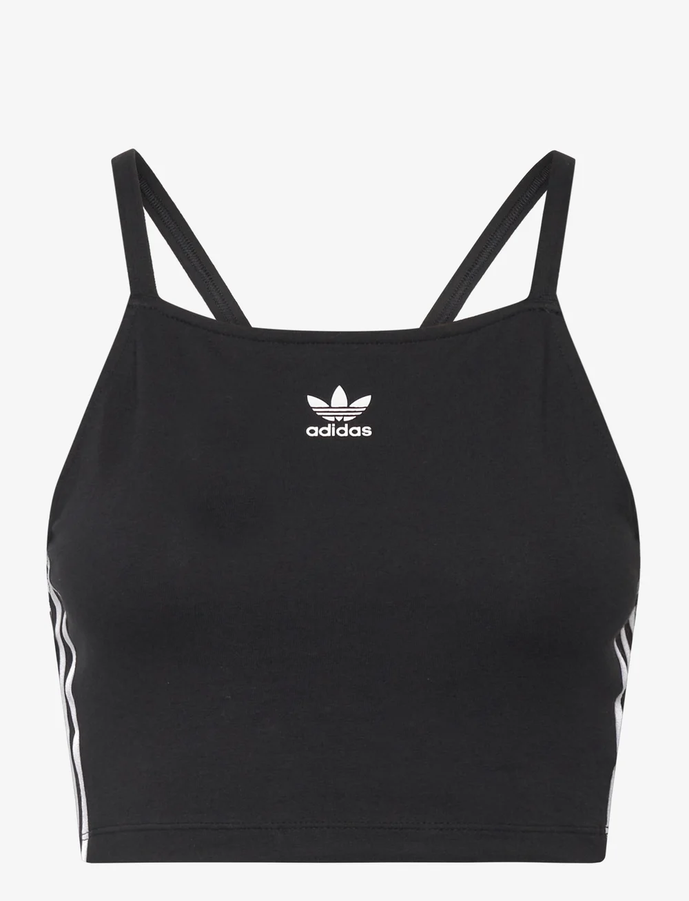 Adidas crop top black clearance