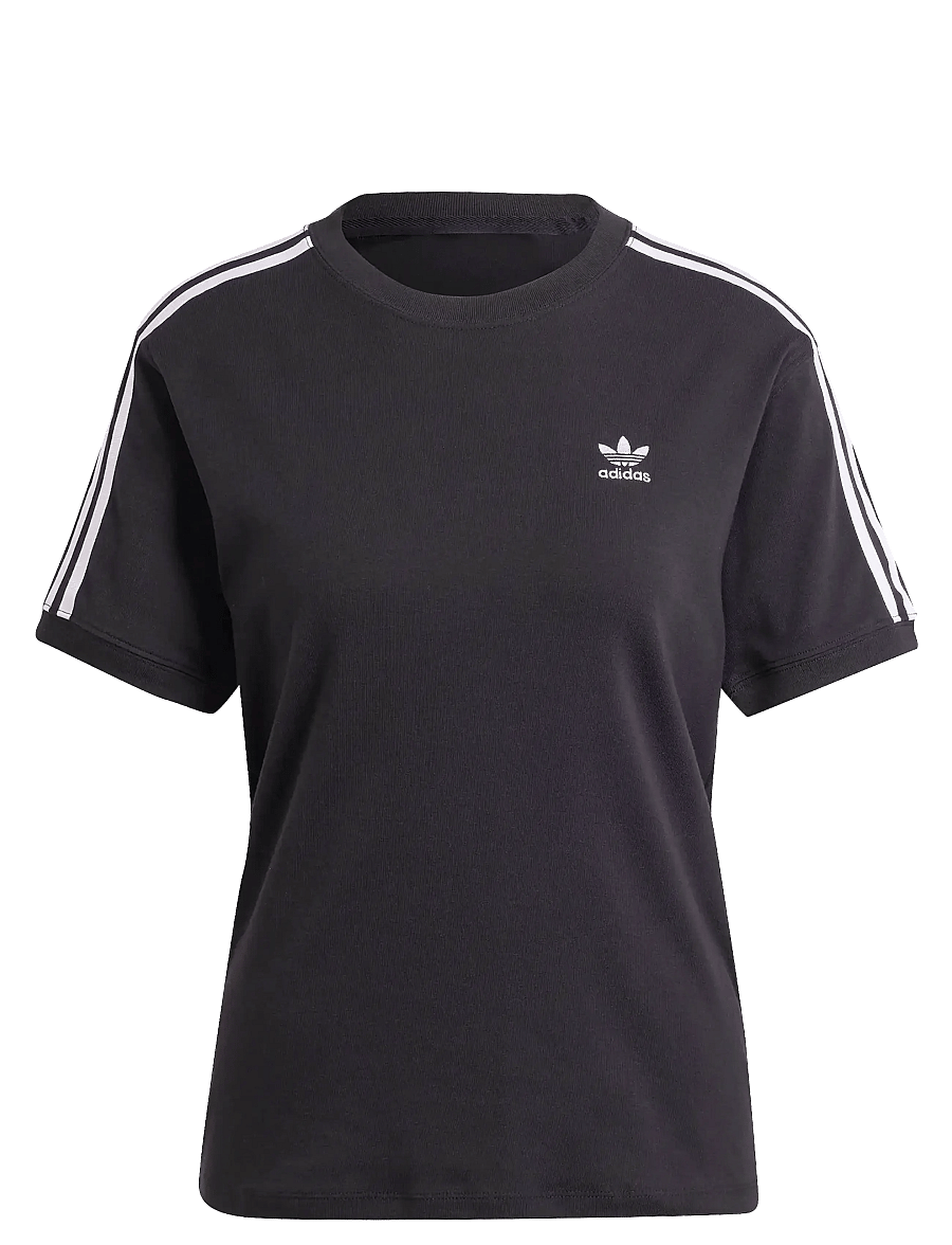 adidas Originals - 3 STRIPE TEE - toppar og stuttermabolir - black - 1
