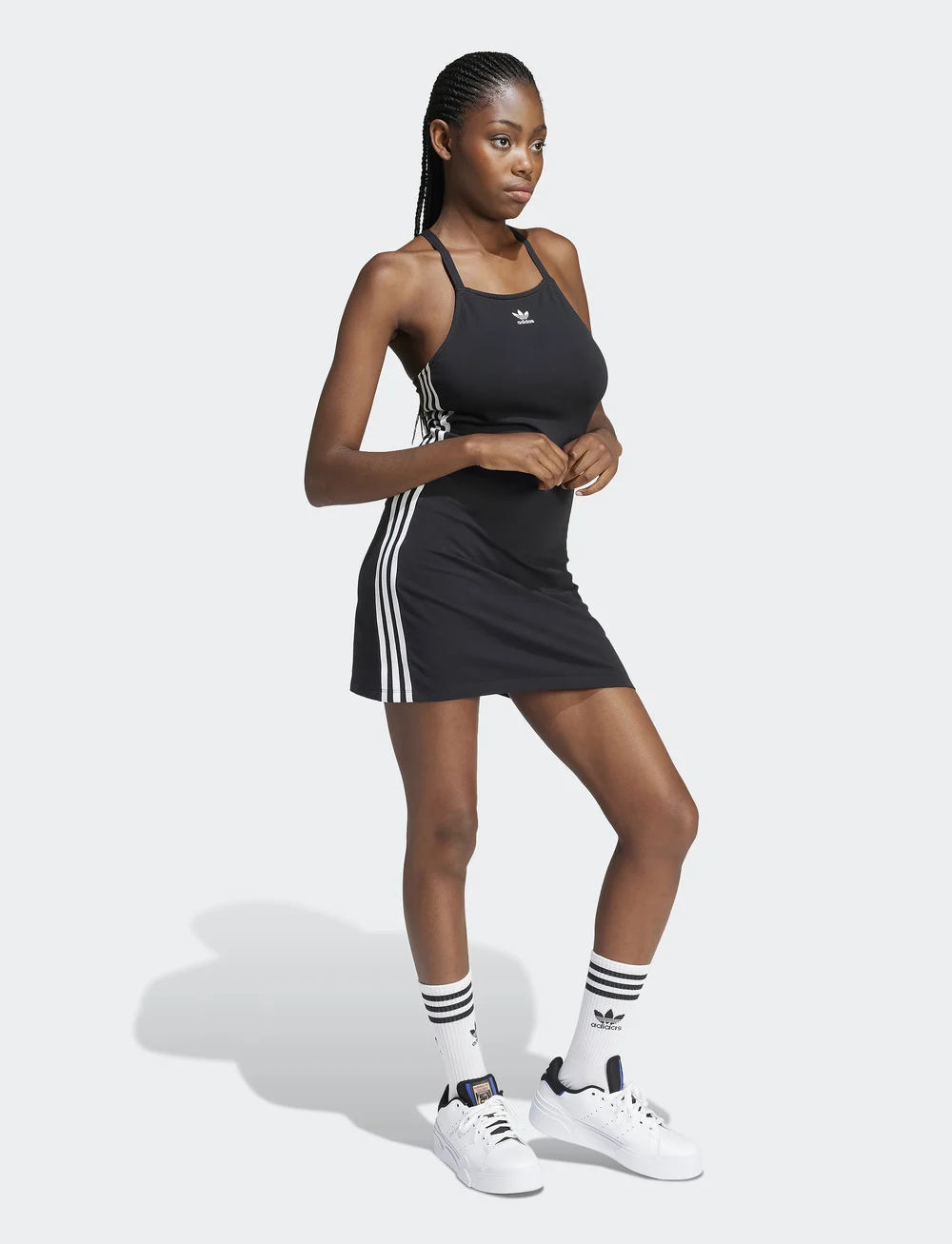 adidas Originals - 3 S DRESS MINI - dresses & skirts - black - 0