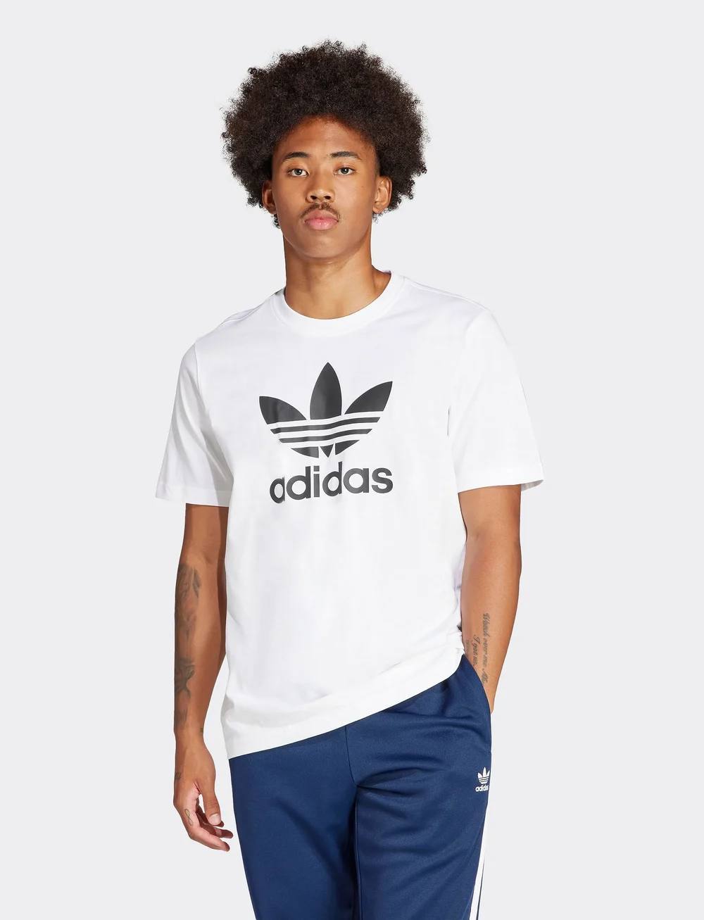 adidas Originals - TREFOIL T-SHIRT - oberteile & t-shirts - white - 0