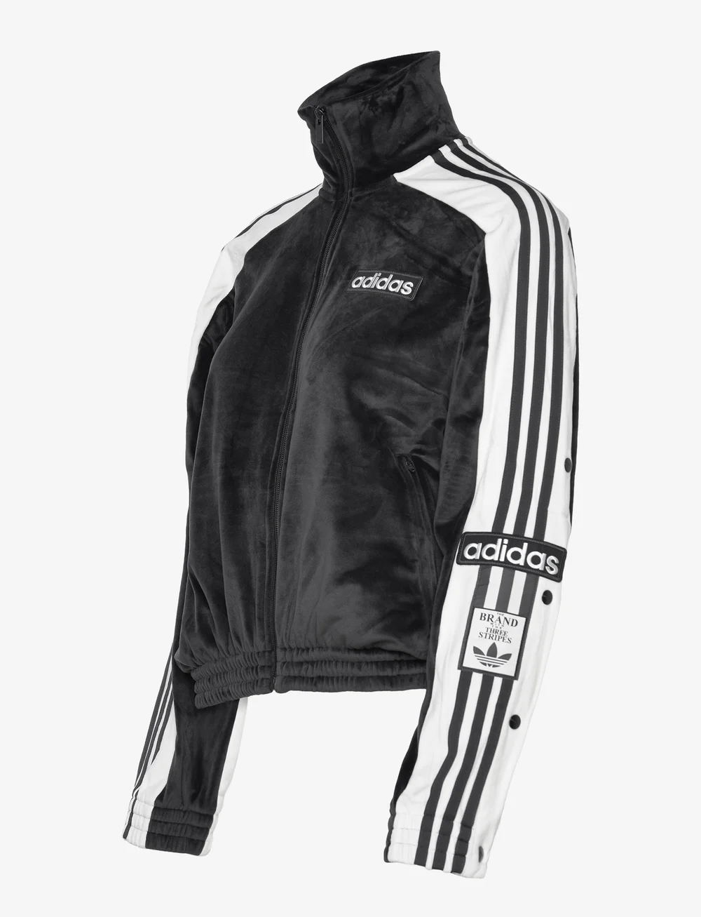 Black velour adidas jacket shop