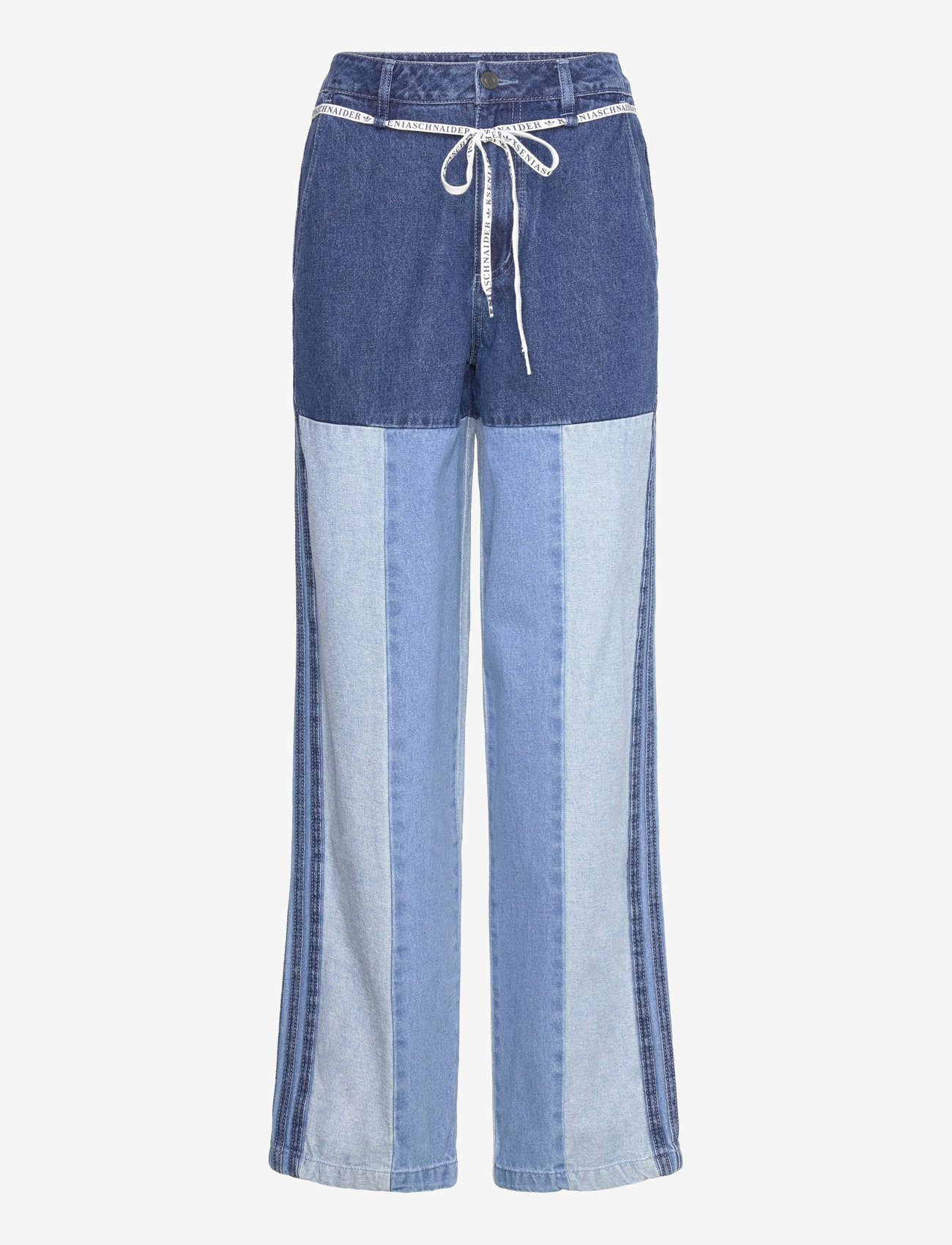 adidas Originals - KSENIA PATCHWORK STRAIGHT LEG JEANS - casual - inddnm/meblde/lghden - 0