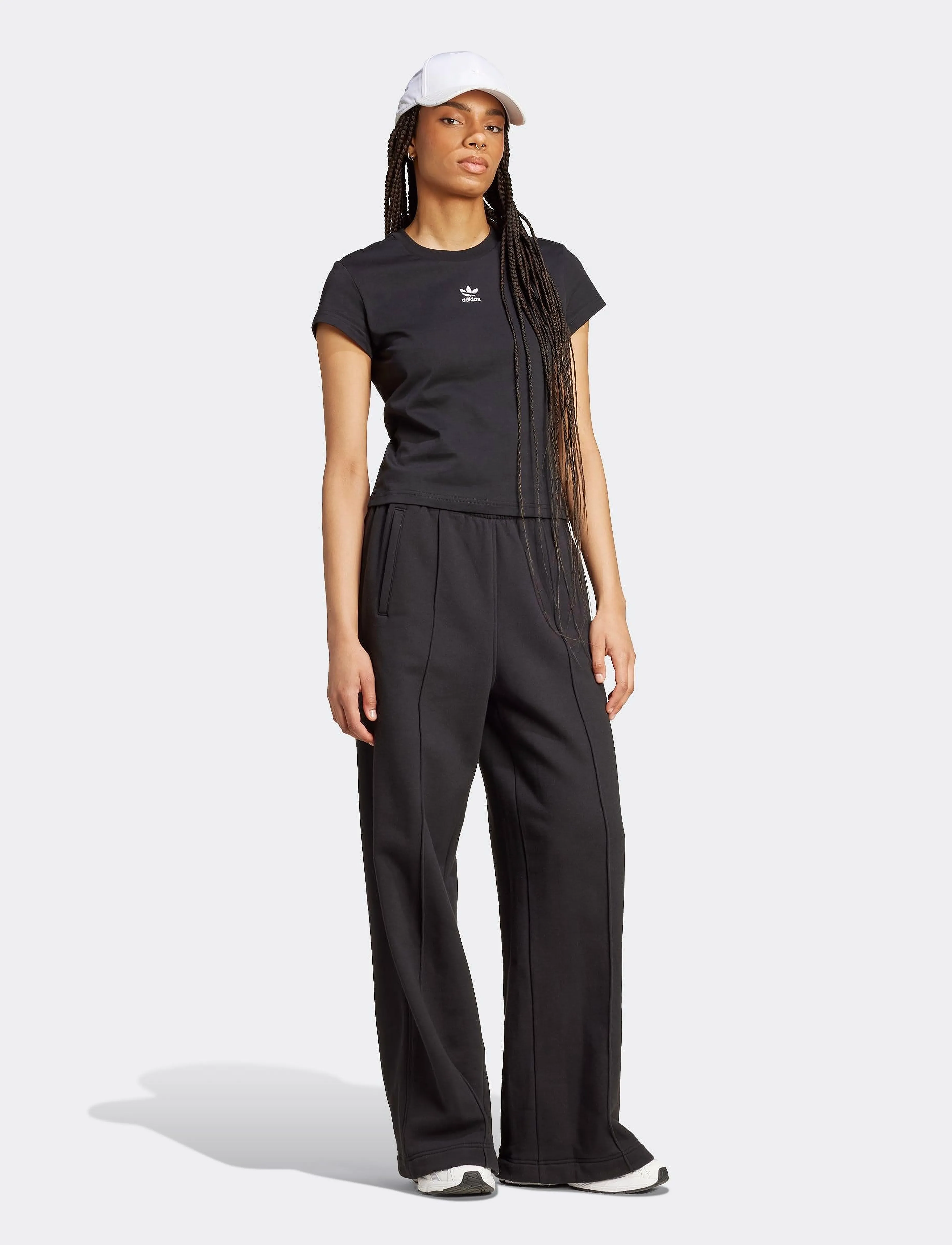 adidas Originals ESS SLIM TEE - T-shirts & Toppar - BLACK / black