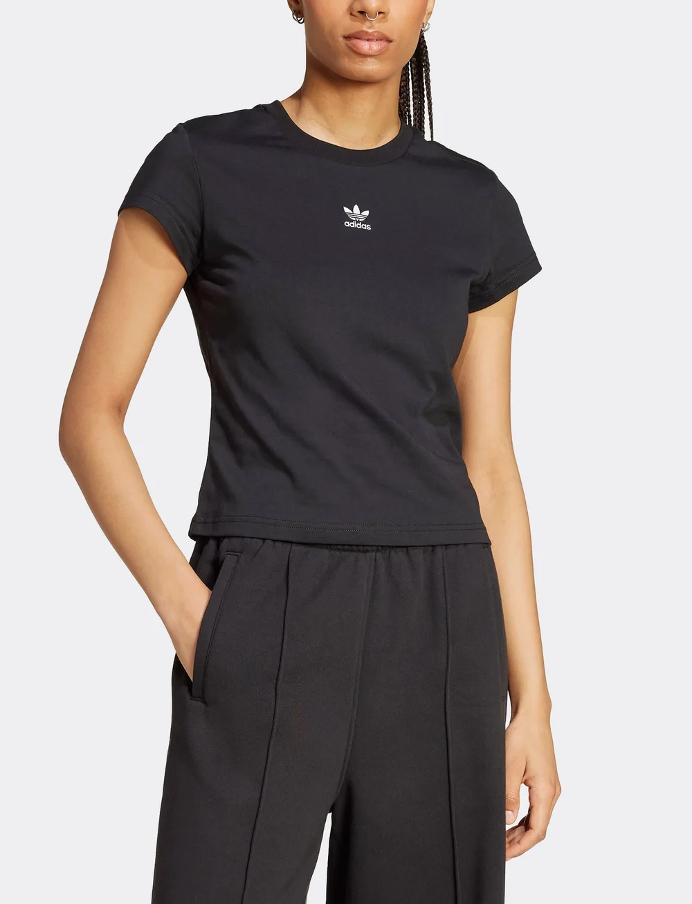 adidas Originals - ESS SLIM TEE - t-shirts - black - 3