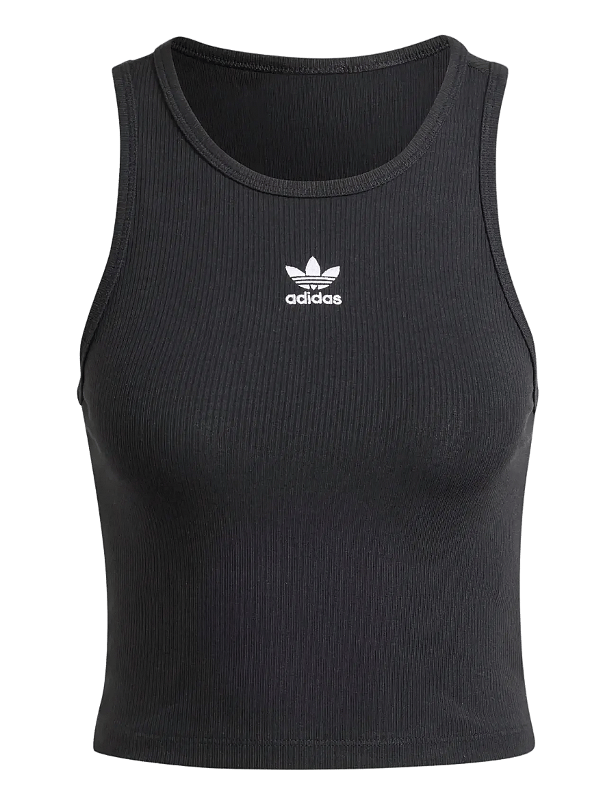 adidas Originals - ESS RIB TANK - crop-tops - black - 1