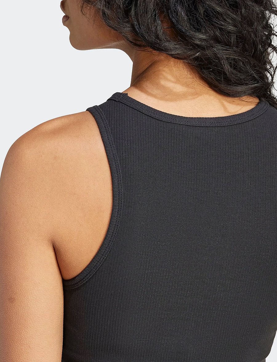 adidas Originals - ESS RIB TANK - crop-tops - black - 5