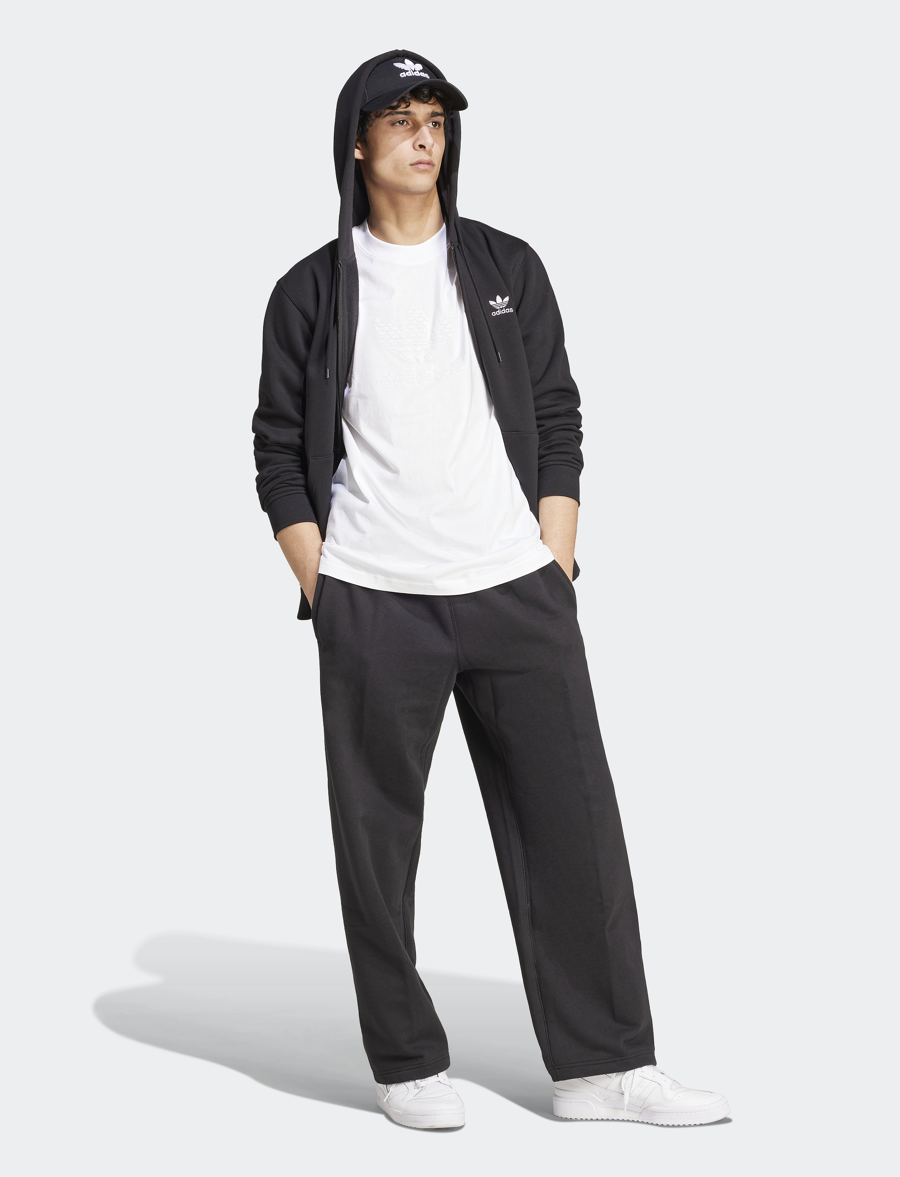 adidas Originals ESS FZ HD - Streetstyle - BLACK / black