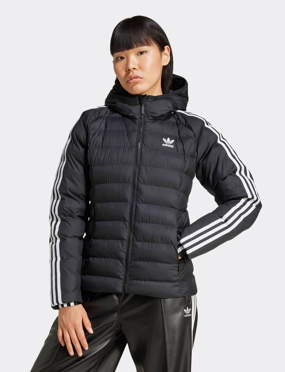 adidas Originals - SLIM JACKET - gewatteerde jassen - black - 0