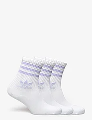 adidas Originals - CREW SOCK  3STR - vanliga strumpor - white/vioton - 1