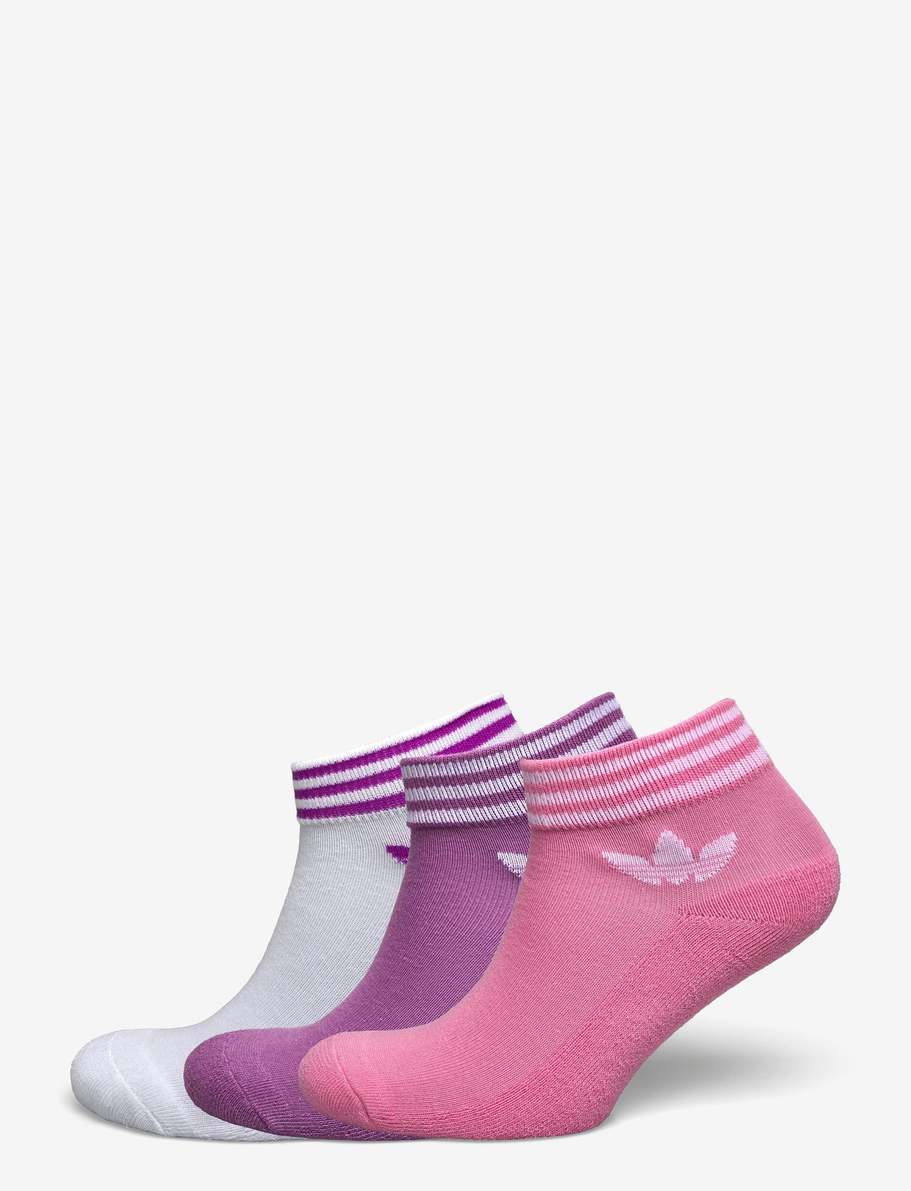 adidas Originals - TREFOIL ANKLE SOCK HALF-CUSHIONED 3 PAIR PACK - white/prepur/blipnk - 0