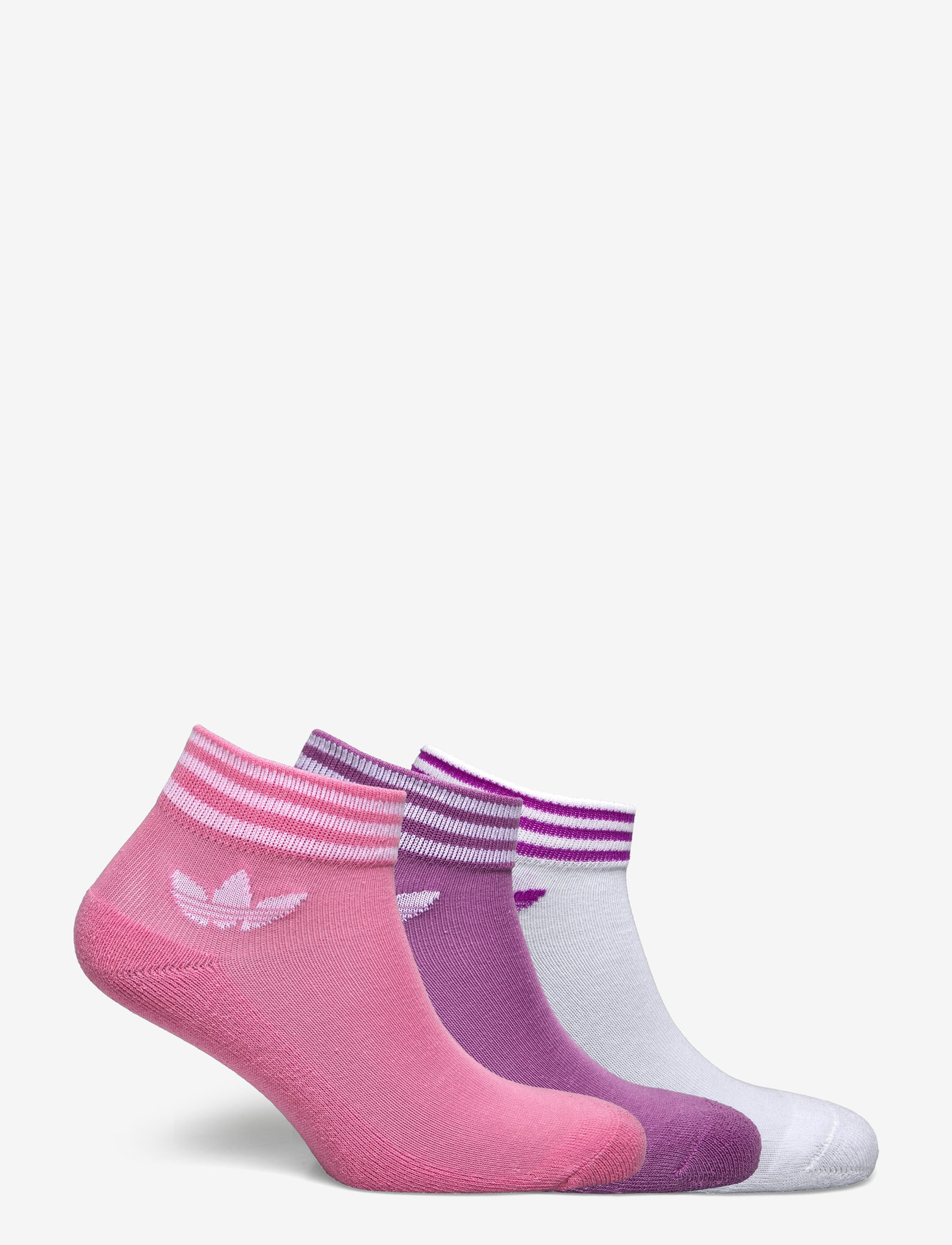 adidas Originals - TREFOIL ANKLE SOCK HALF-CUSHIONED 3 PAIR PACK - white/prepur/blipnk - 1