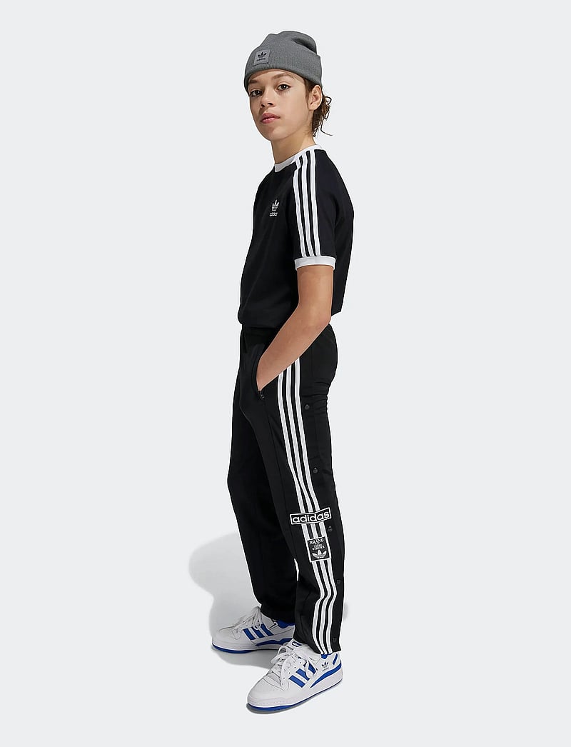 adidas Originals - 3 STRIPE TEE - t-krekli ar īsām piedurknēm - black/white - 0