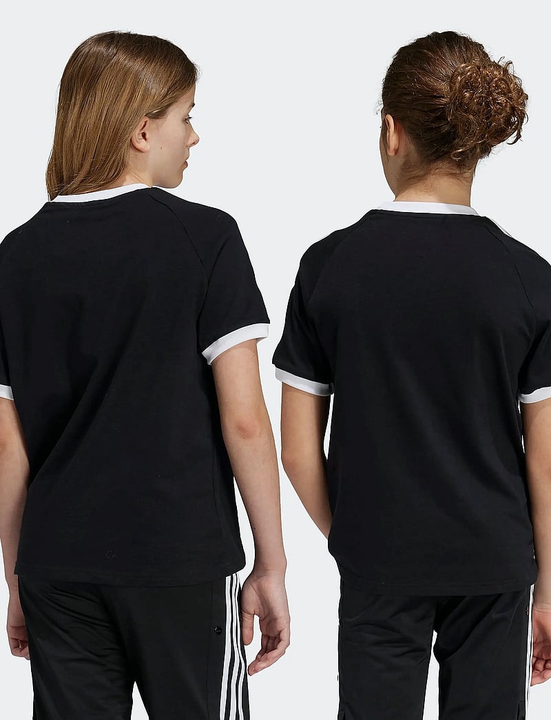 adidas Originals - 3 STRIPE TEE - t-krekli ar īsām piedurknēm - black/white - 5