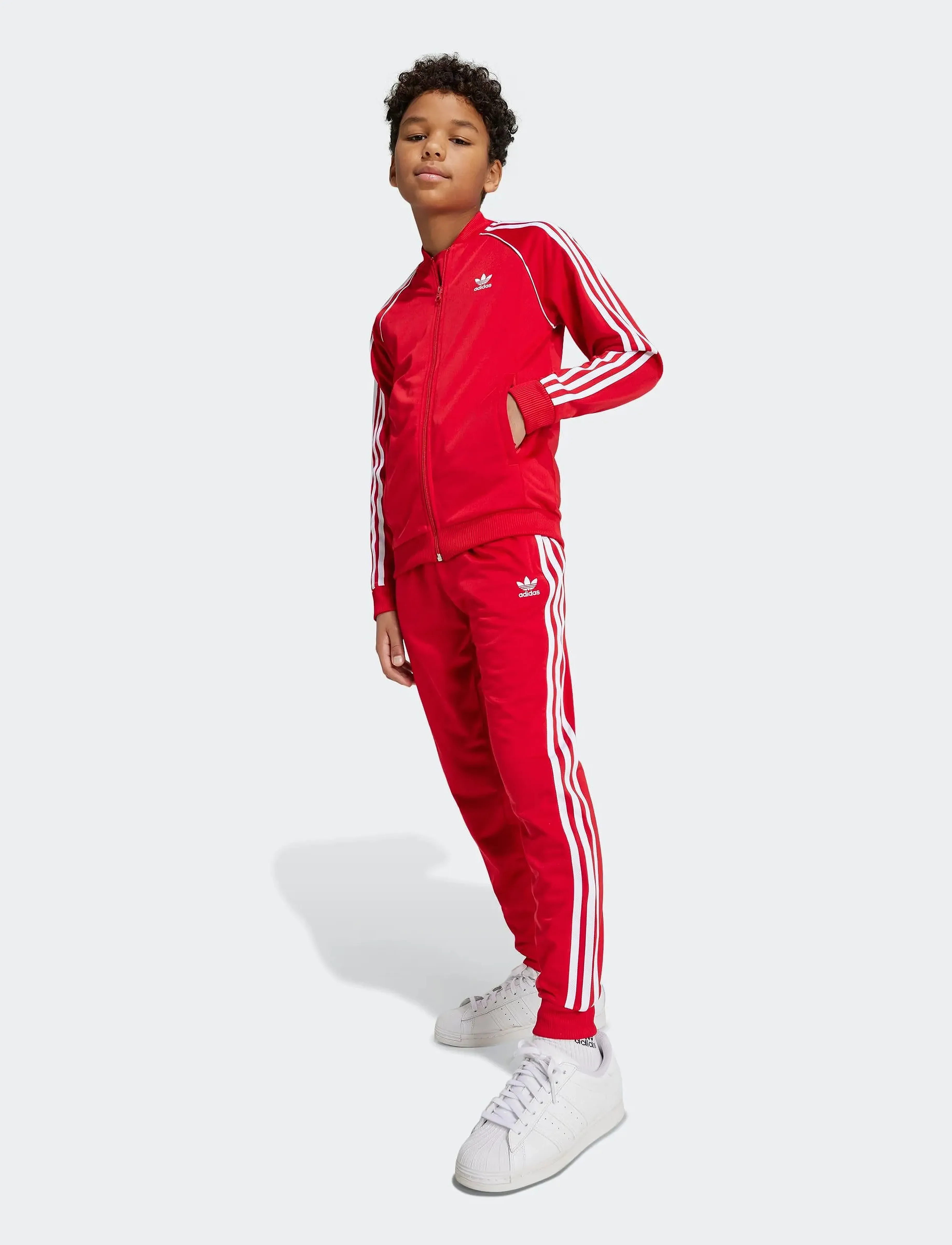 adidas Originals Sst Track Top, 152, Red, Sweatshirts & Hættetrøjer > Sweatshirts, Børn
