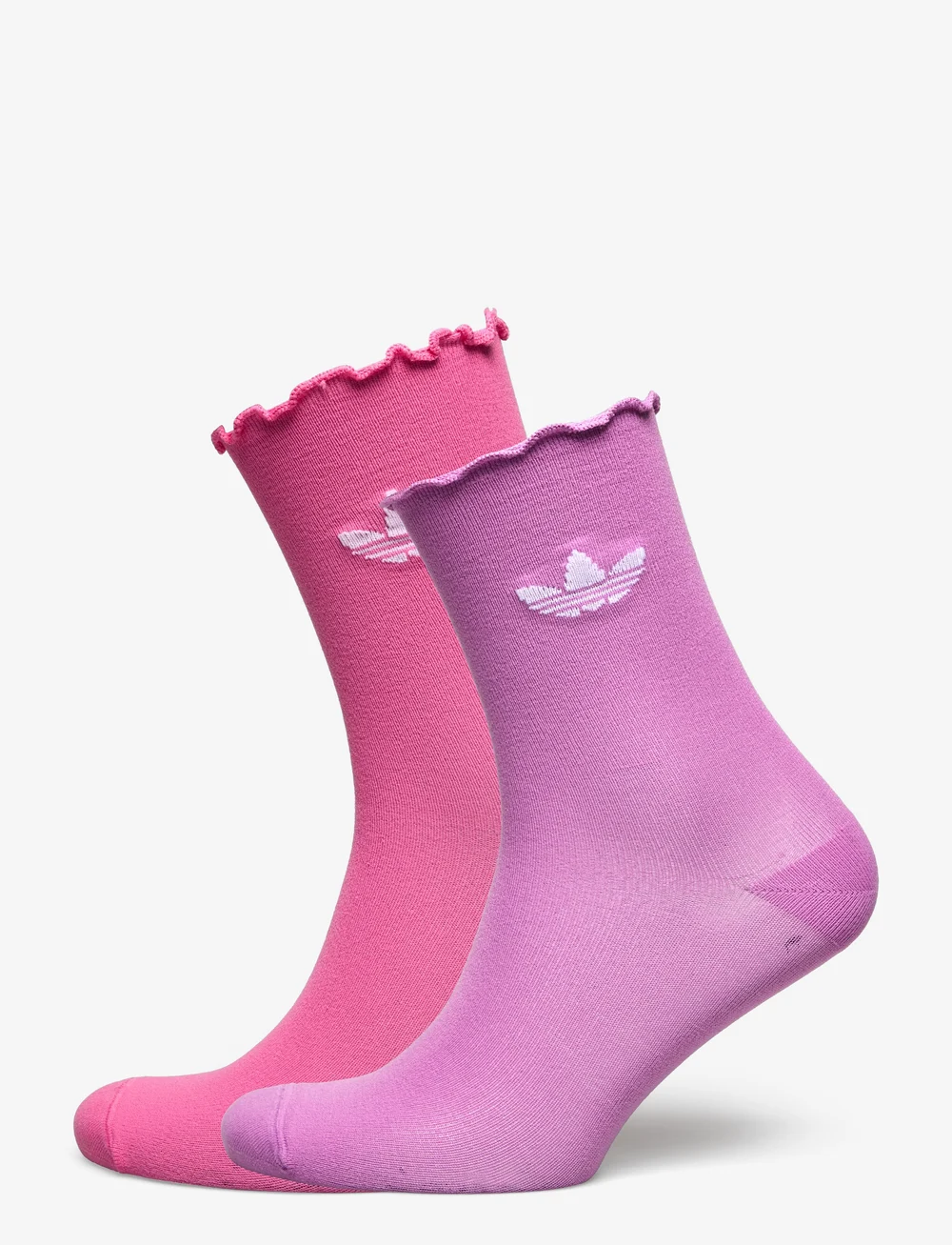 adidas Originals - SEMI SHEER RUFFLE CREW SOCK 2 PAIR PACK - strümpfe - blipnk/prepur - 0