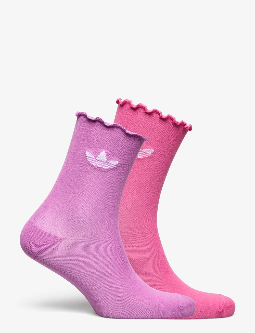 adidas Originals - SEMI SHEER RUFFLE CREW SOCK 2 PAIR PACK - strümpfe - blipnk/prepur - 1