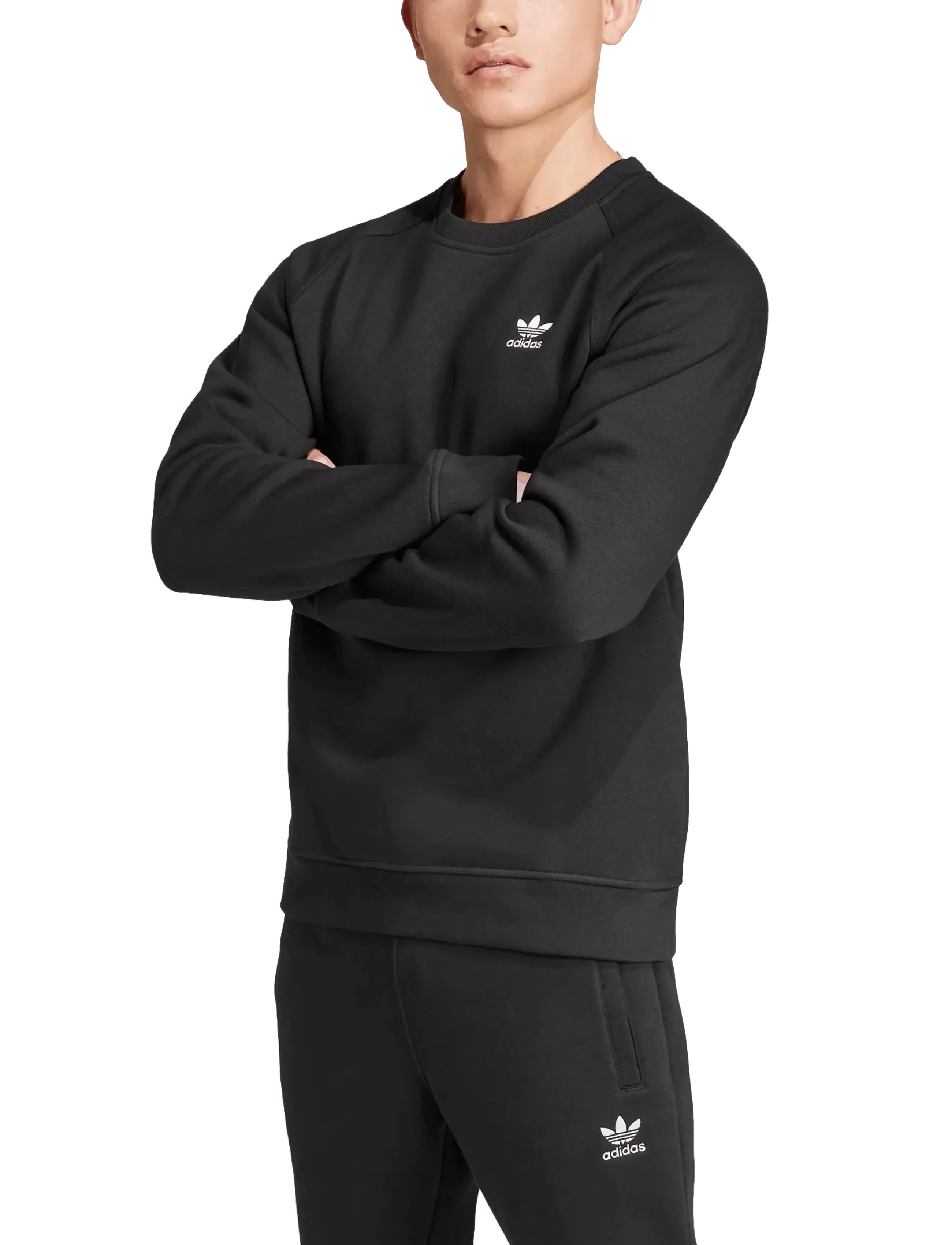 adidas Originals ESS CREW - Sweatshirts - BLACK / black