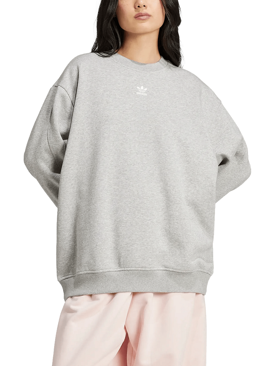 adidas Originals - ESS CREW FL OS - dressipluusid ja pusad - mgreyh - 0