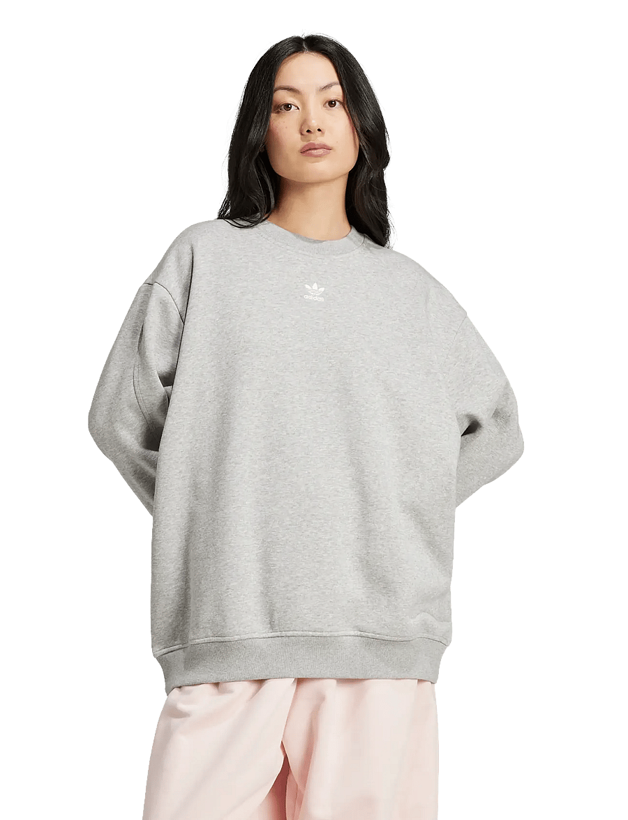 adidas Originals - ESS CREW FL OS - dressipluusid ja pusad - mgreyh - 3