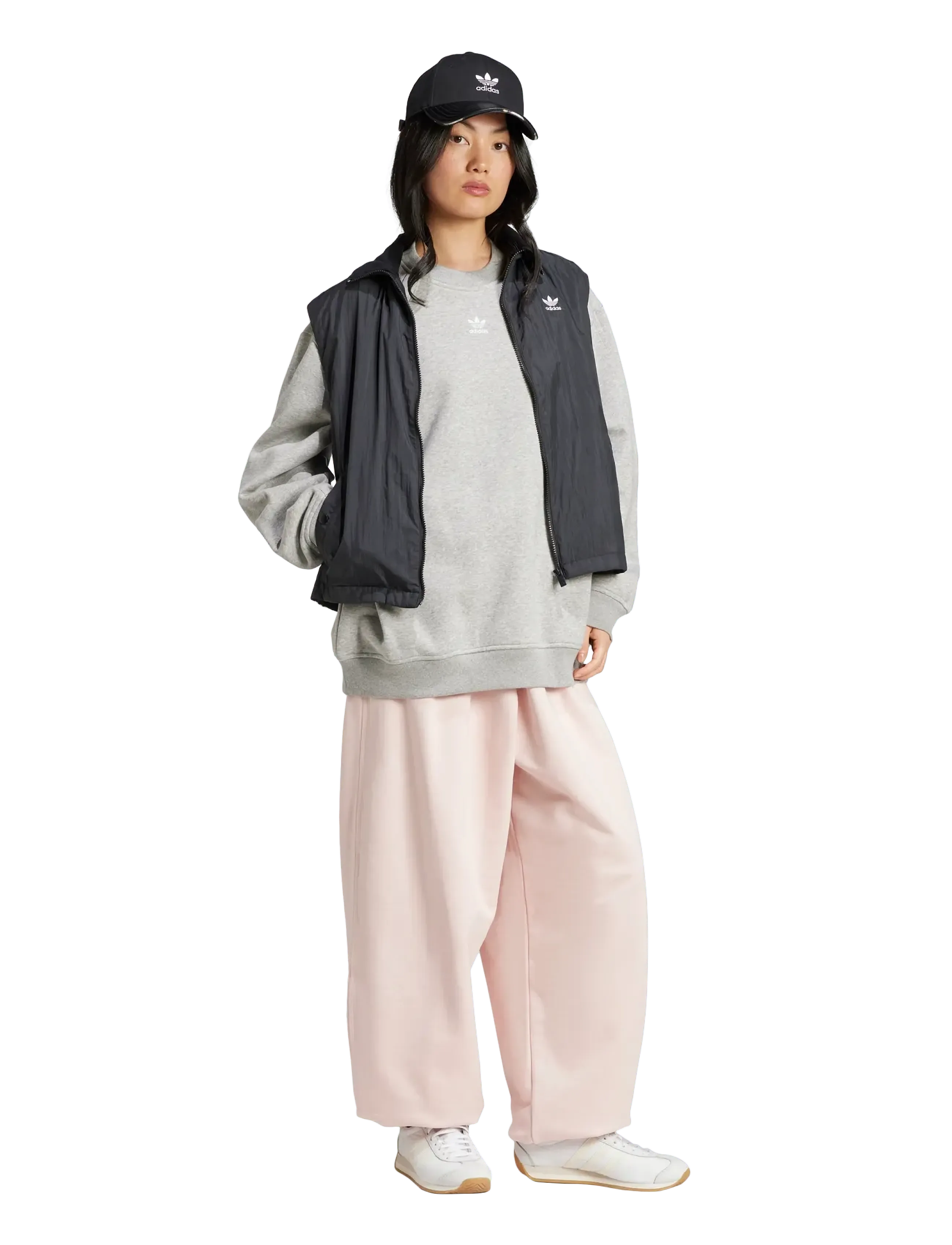 adidas Originals - ESS CREW FL OS - Överdelar - mgreyh - 4