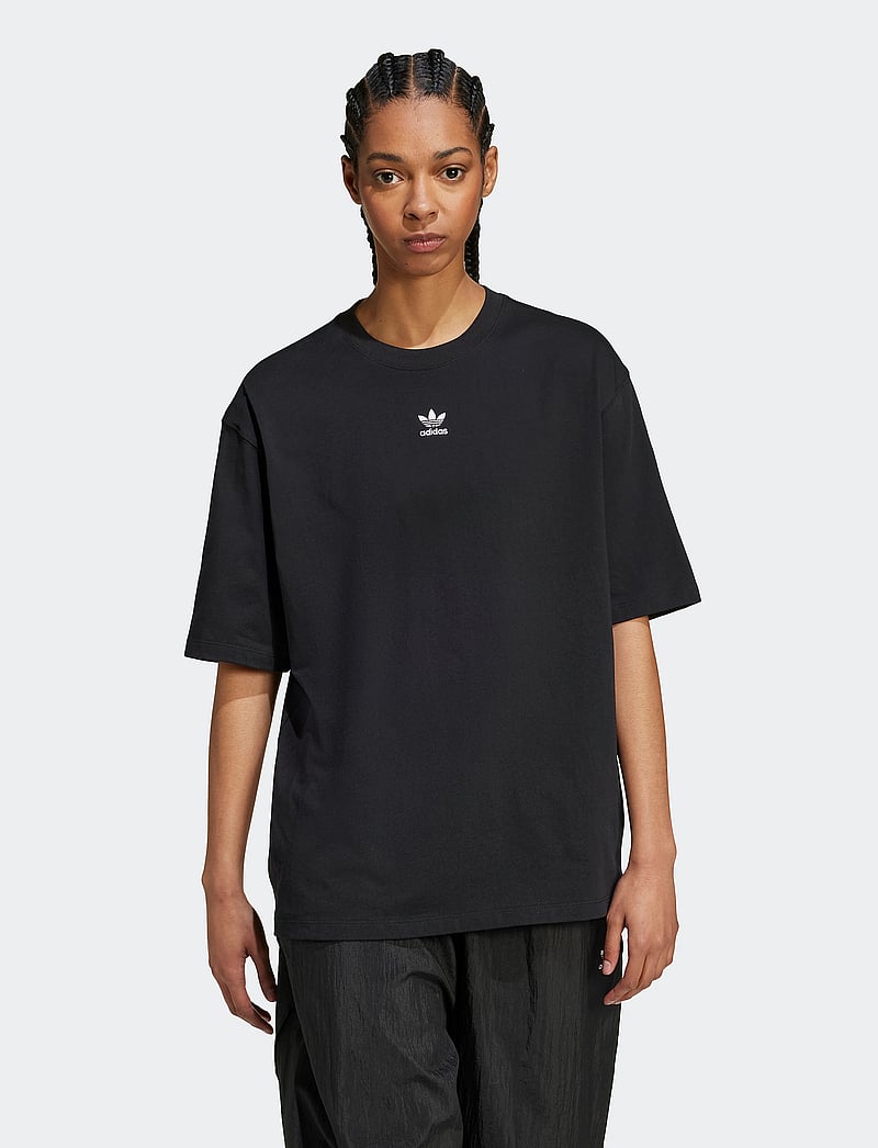 adidas Originals - ESS BOYFR TEE - t-shirty - black - 0