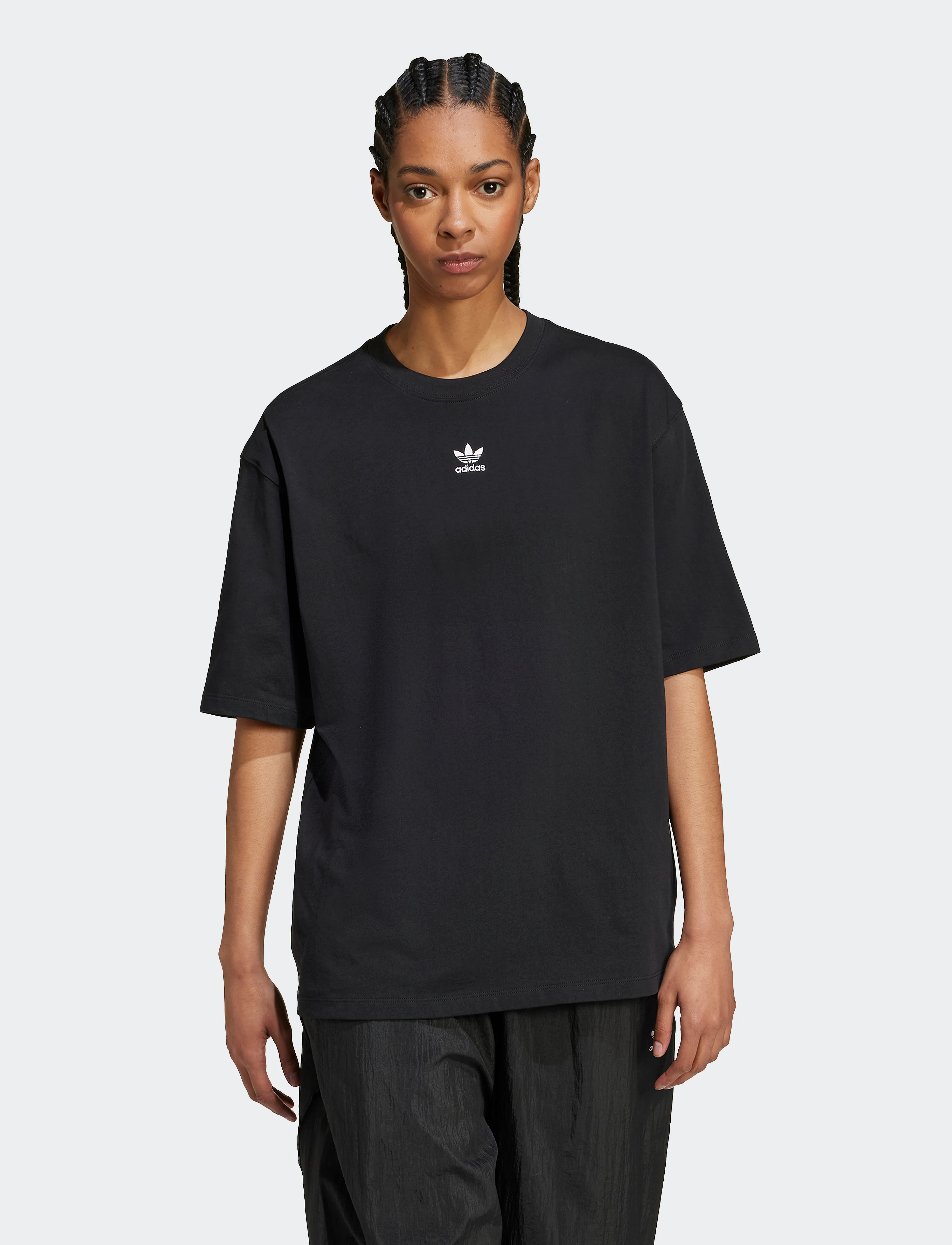 adidas Originals ESS BOYFR TEE - T-Shirts & Tops - BLACK / black