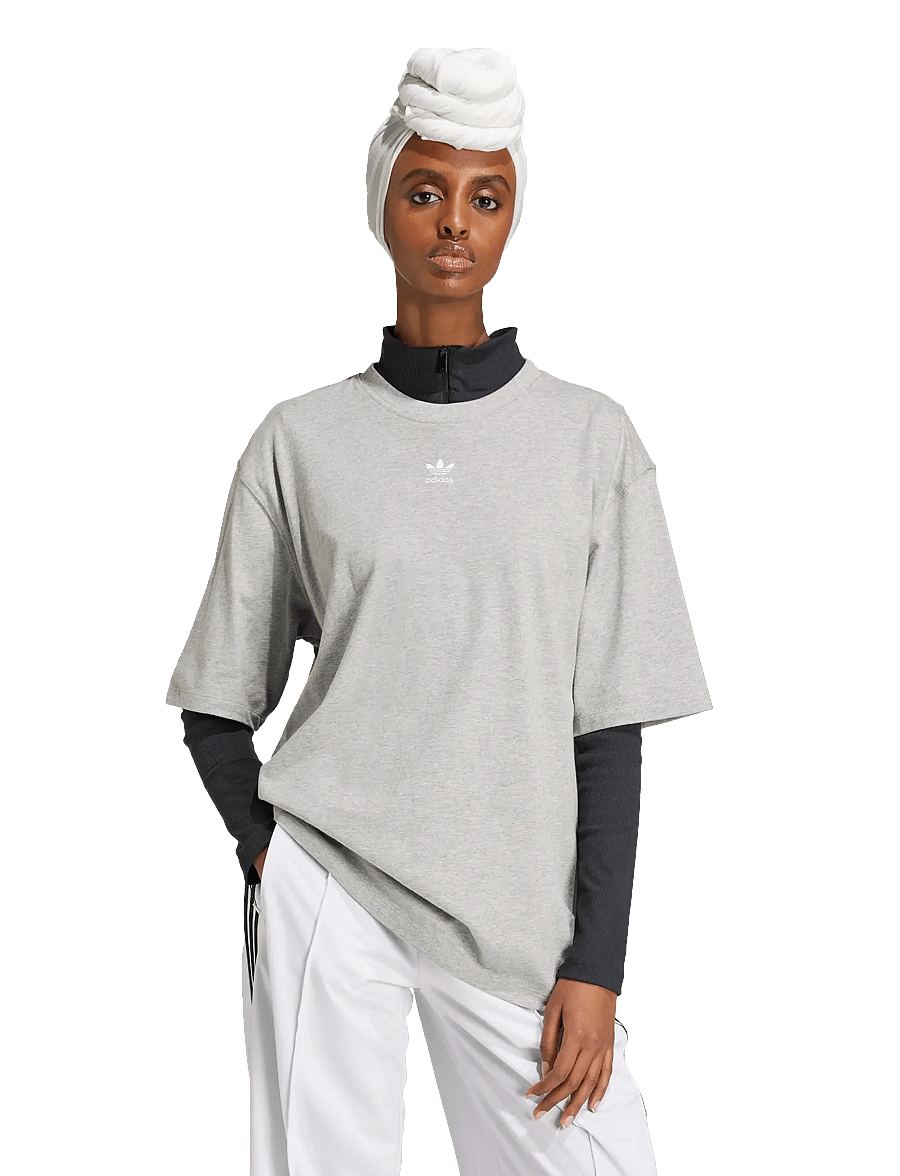 adidas Originals - ESS BOYFR TEE - t-shirts - mgreyh - 3