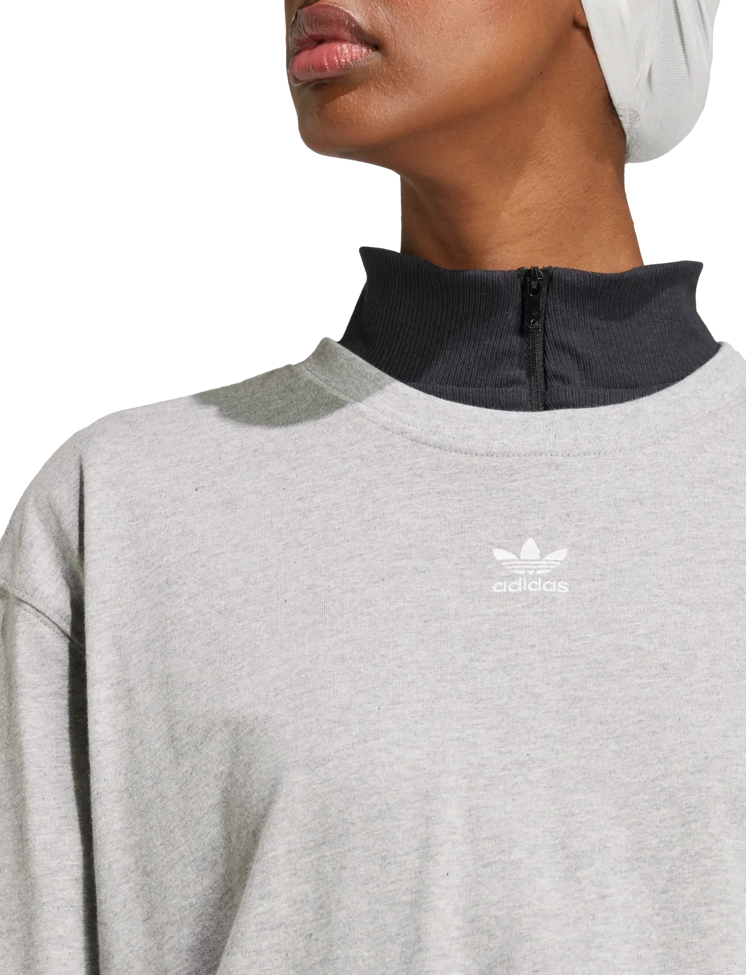 adidas Originals - ESS BOYFR TEE - t-shirts - mgreyh - 4