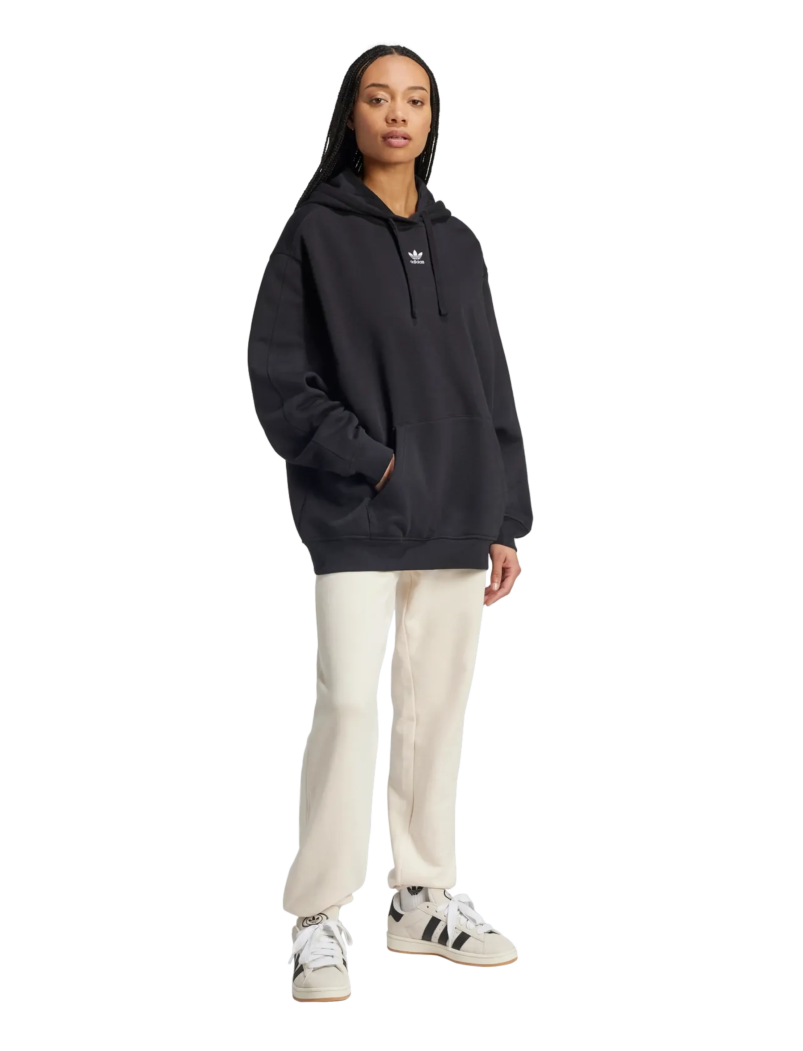 adidas Originals ESS OS HOODIE - adidas Originals - BLACK / black