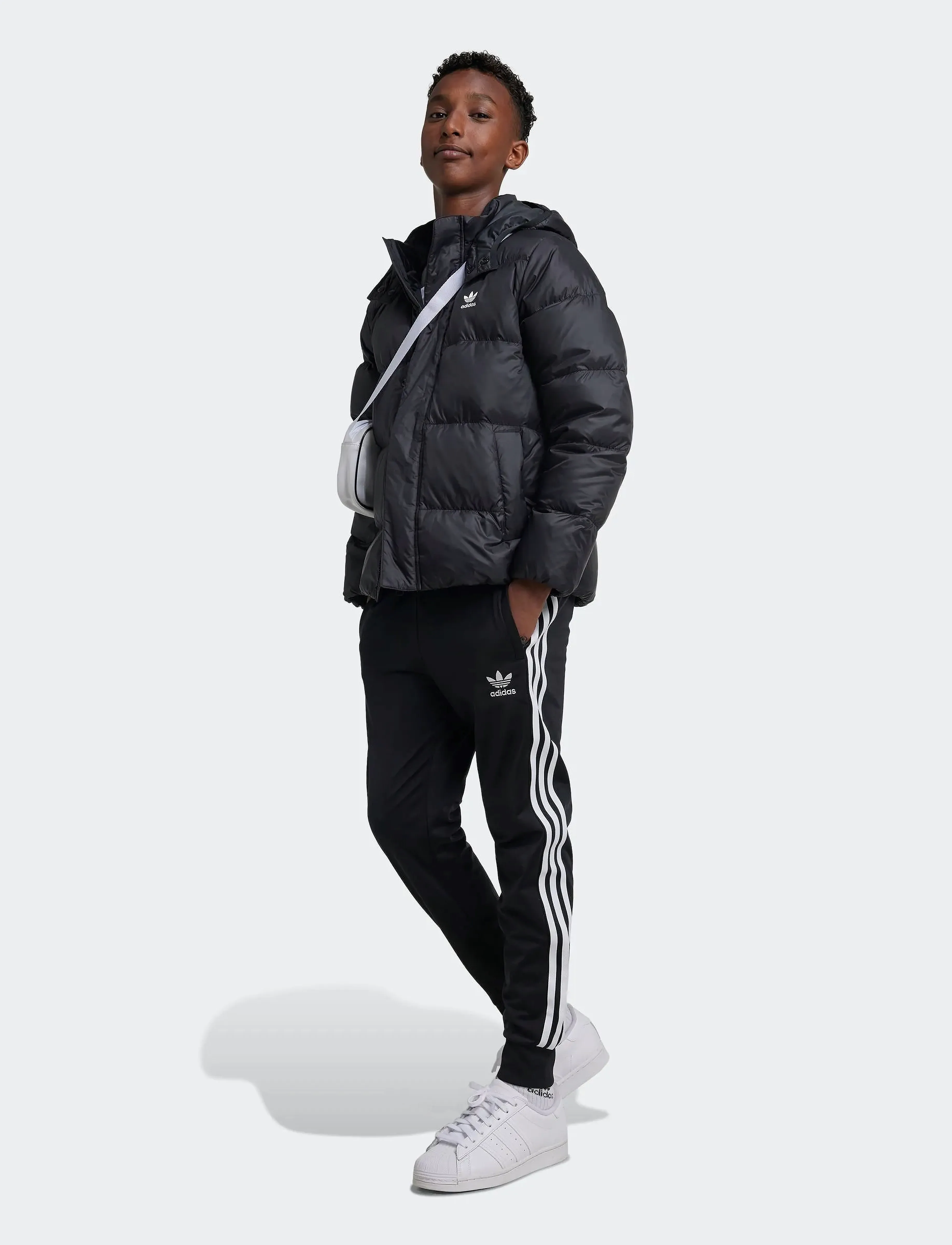 adidas Originals Down Jacket Elo, 140, Jackets & Coats, Schwarz - Puffer Padded, Kinder