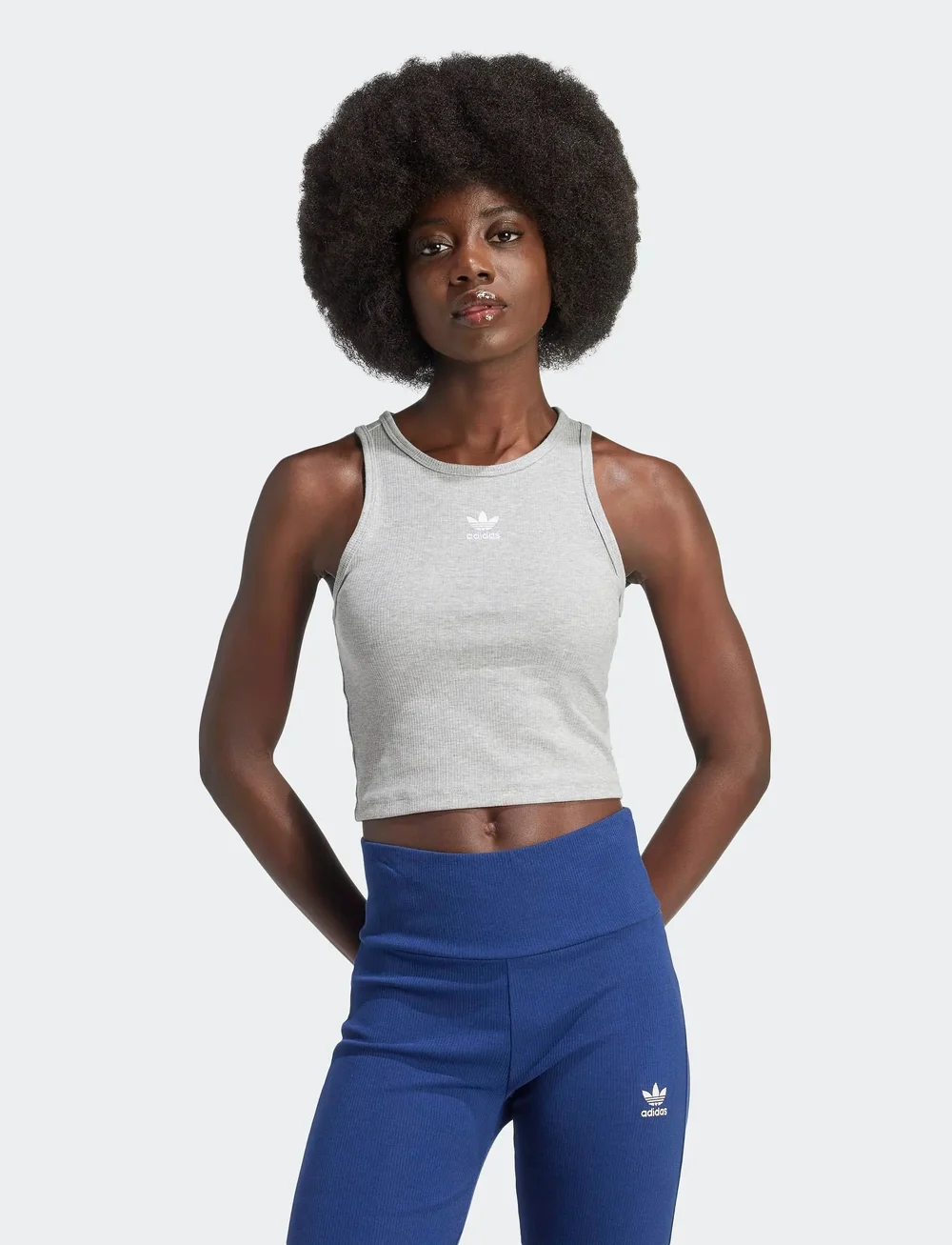 adidas Originals - ESS RIB TANK - toppe & t-shirts - mgreyh - 5