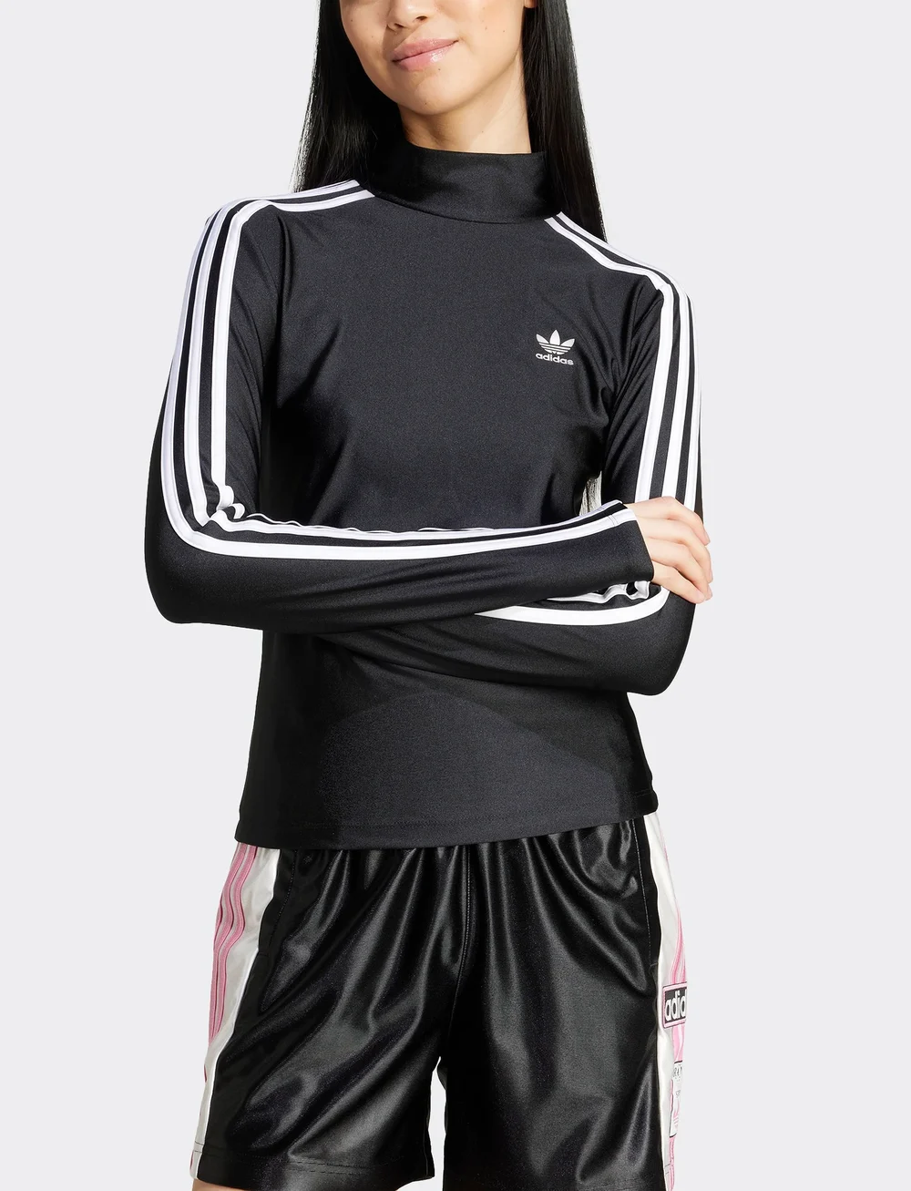 adidas Originals - 3 S TRNECK LS - langærmede t-shirts - black - 0