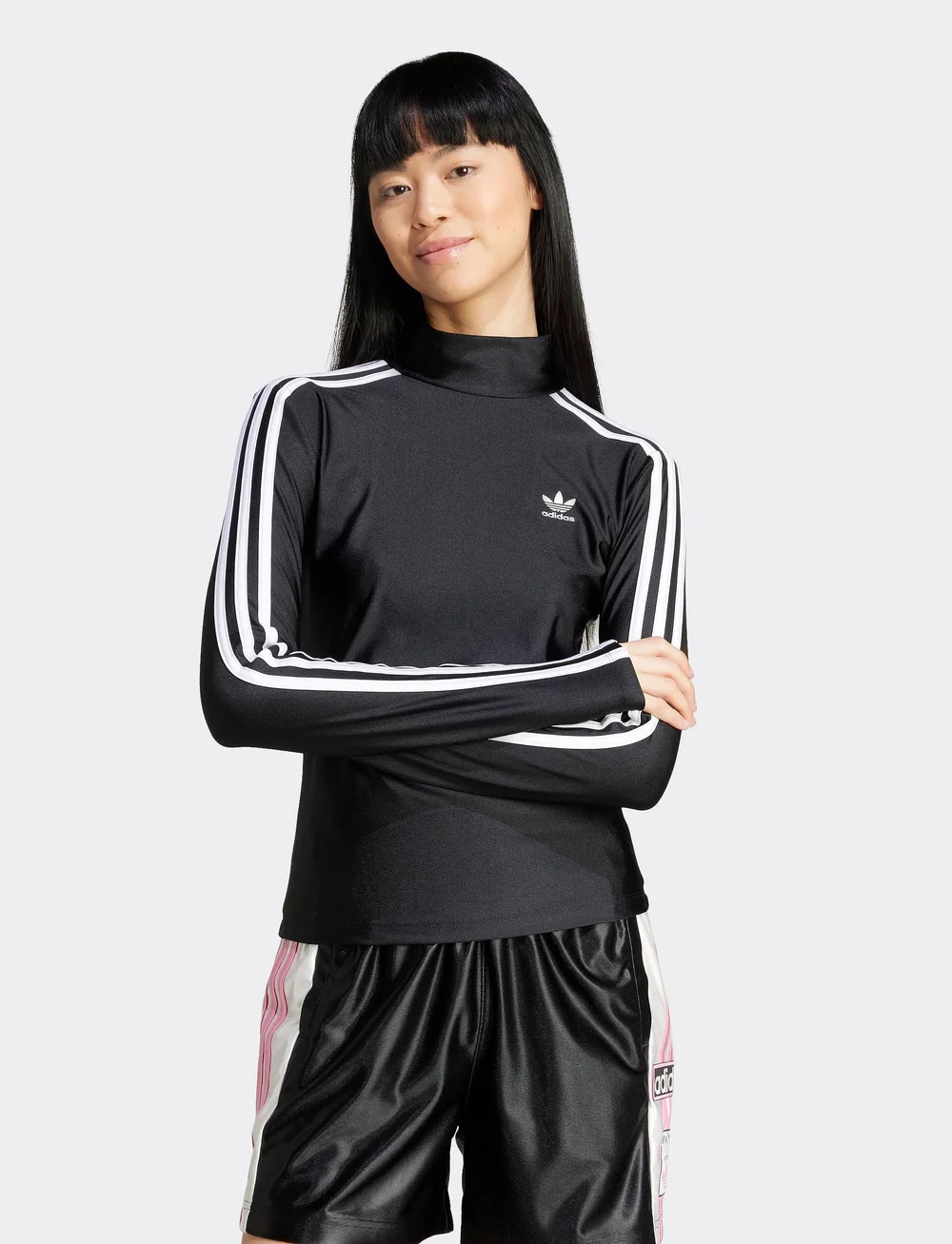 adidas Originals - 3 S TRNECK LS - langærmede t-shirts - black - 5
