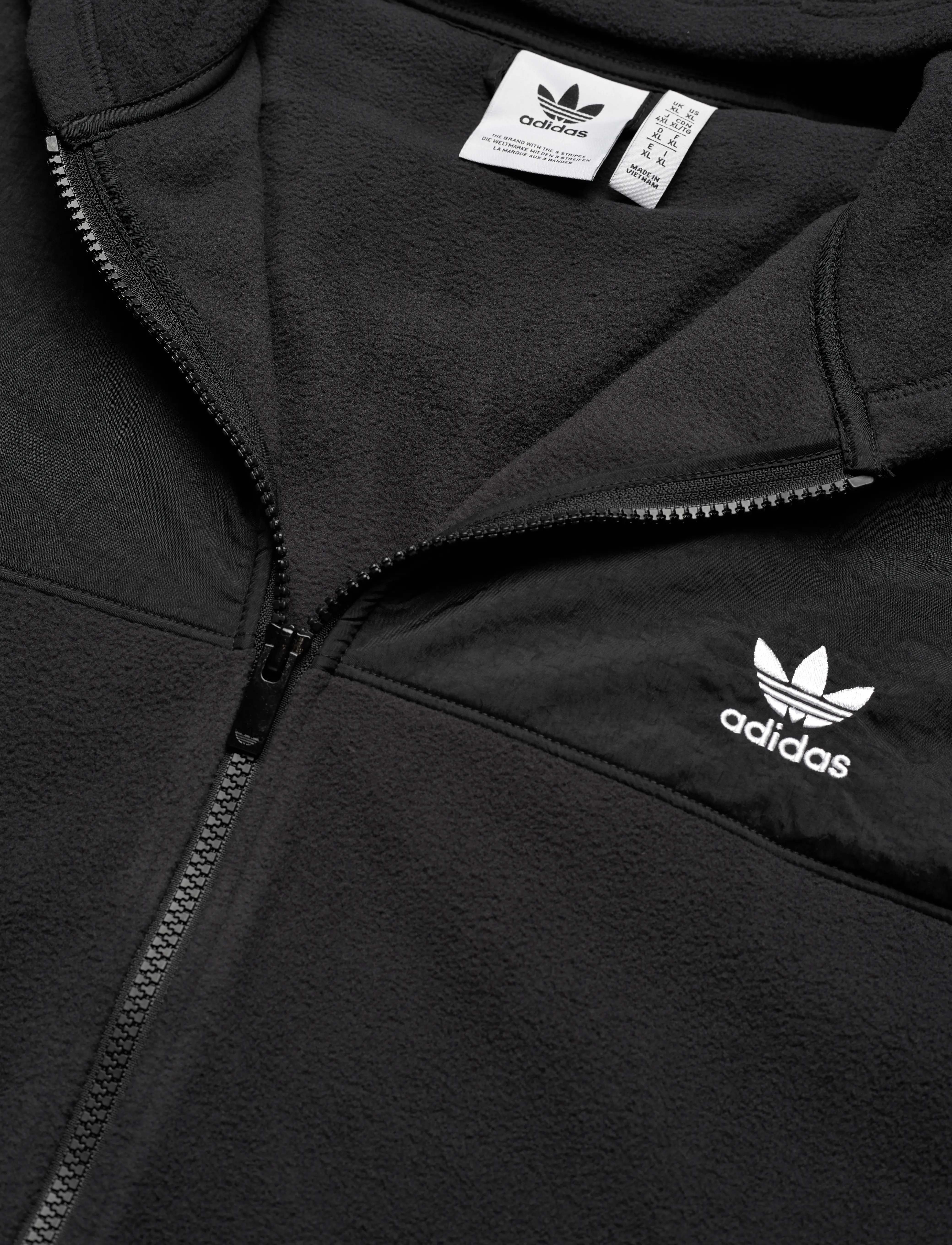adidas Originals - adidas Adicolor 3stripes teddy fleece hoodie - black - 2