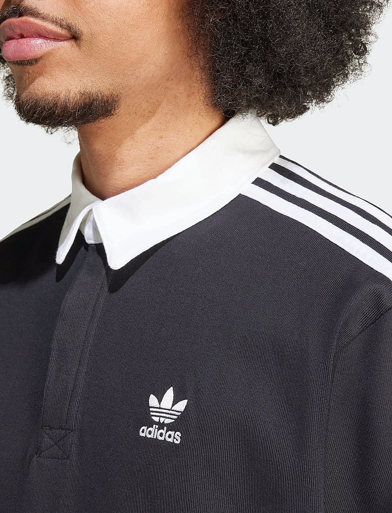 adidas Originals - Rugby polo - oberteile & t-shirts - black - 4