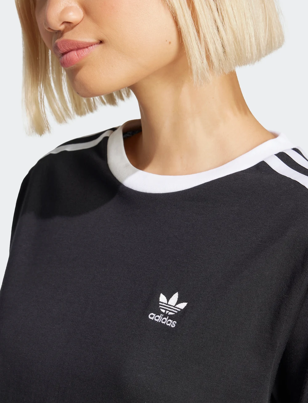 adidas Originals - 3S REGULAR LS - langærmede t-shirts - black - 2